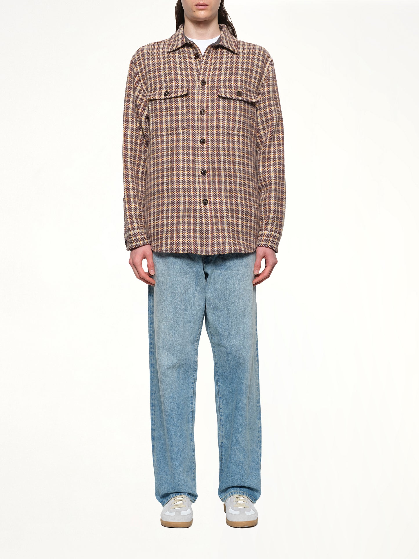 Double Pocket Shirt Jacket in Minicheck