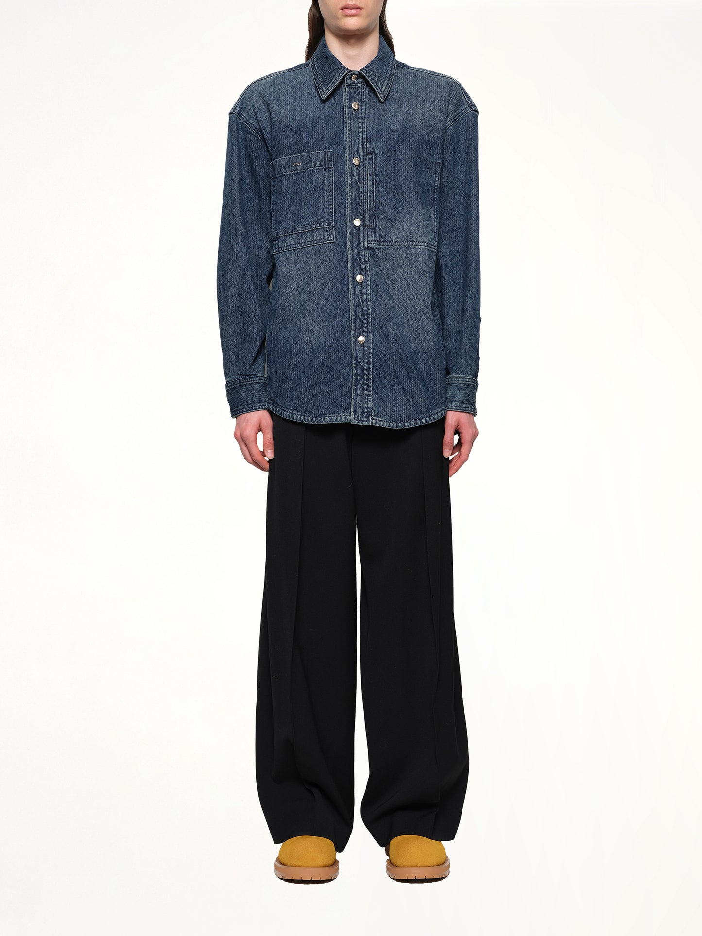 Logo Denim Shirt in Blue