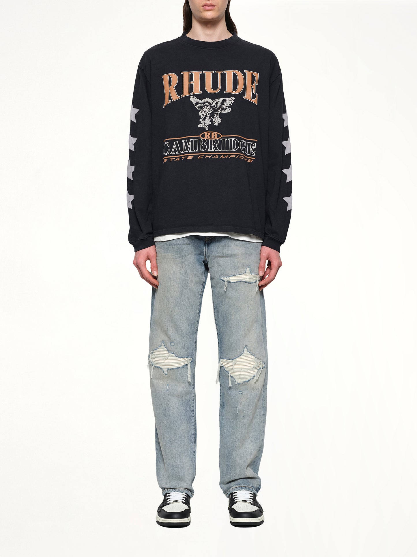 Cambridge State Champs LS T-Shirt in Vintage Black