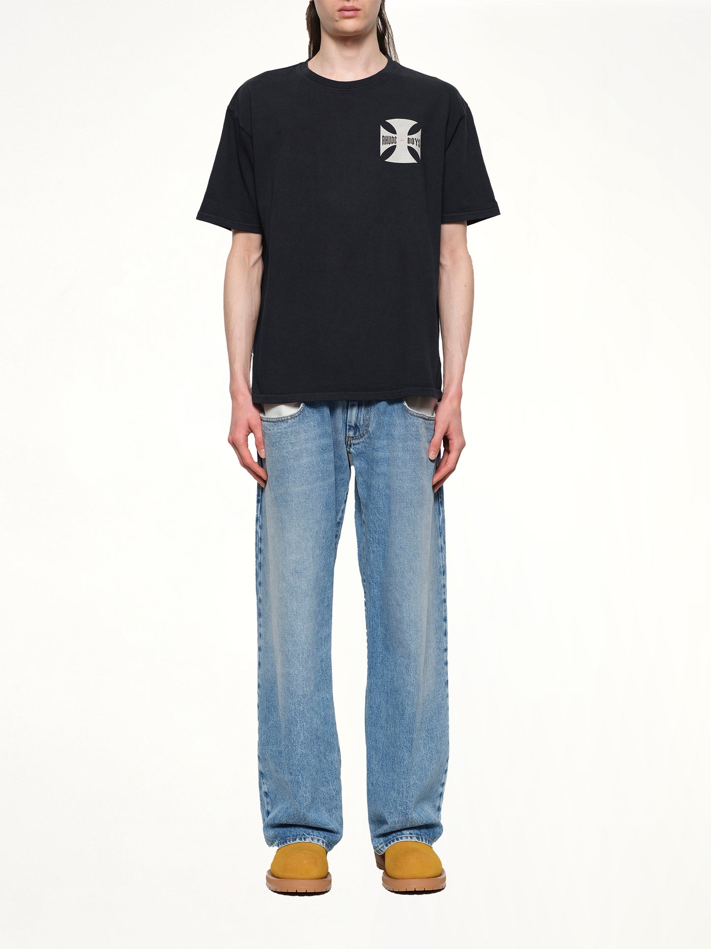 Rhude Boys T-Shirt in Vintage Black