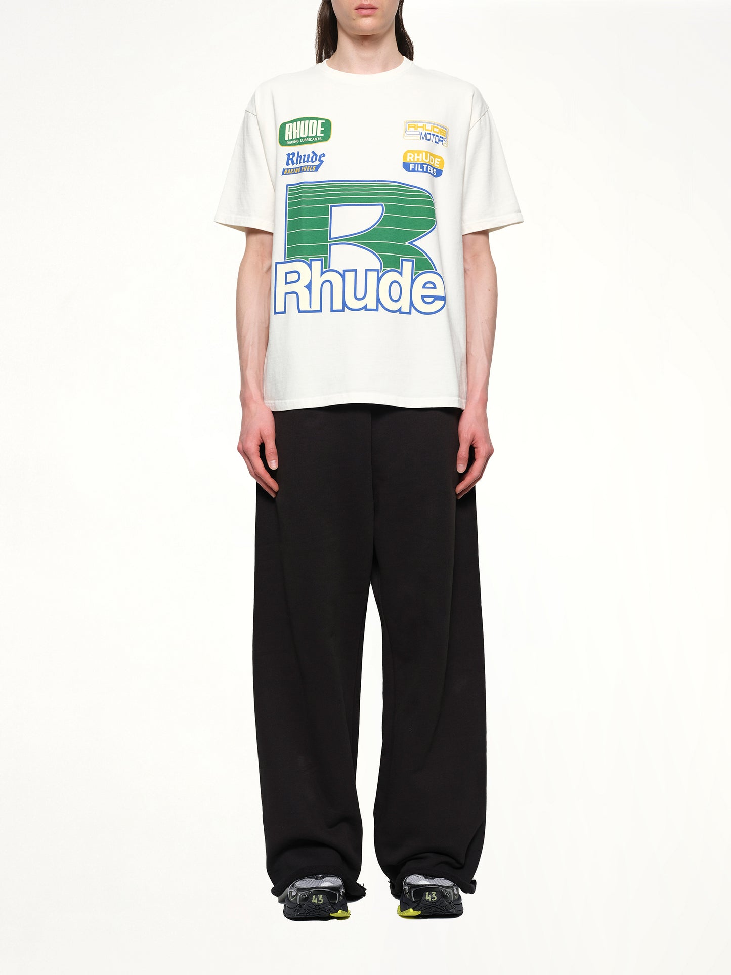 Roadway Racing T-Shirt in Vintage White