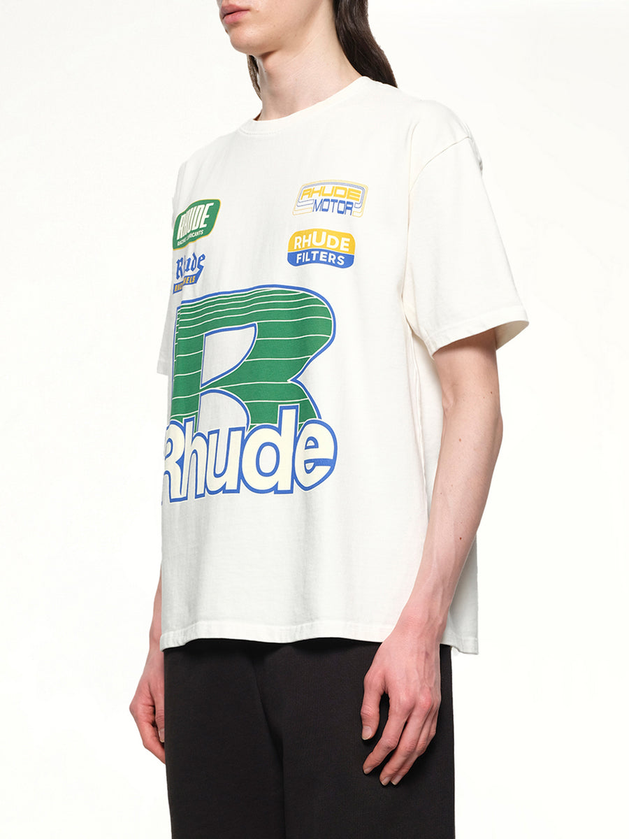 Roadway Racing T-Shirt in Vintage White