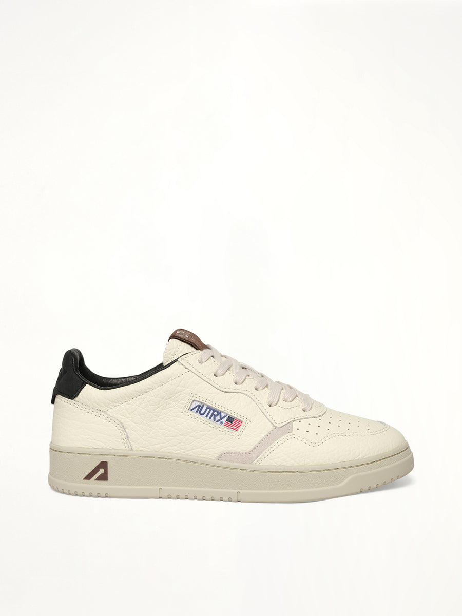 Medalist Low Sneaker in Black/Pinecone Side View | AUTRY