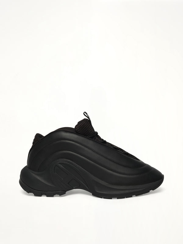 S-D-RUNNER X Sneaker in Black Side View | DIESEL