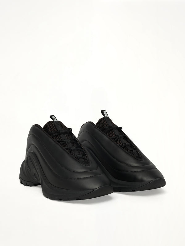 S-D-RUNNER X Sneaker in Black Front View | DIESEL