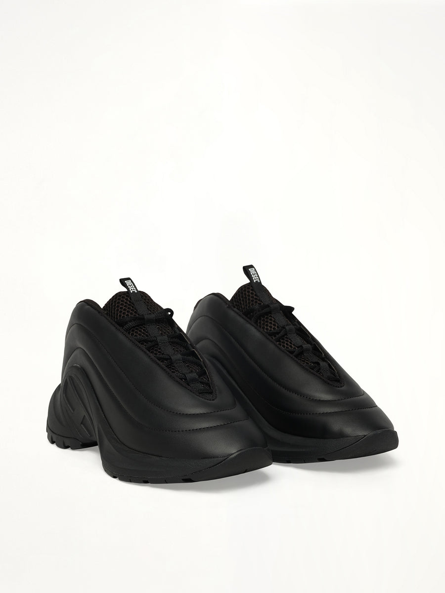 S-D-RUNNER X Sneaker in Black Front View | DIESEL