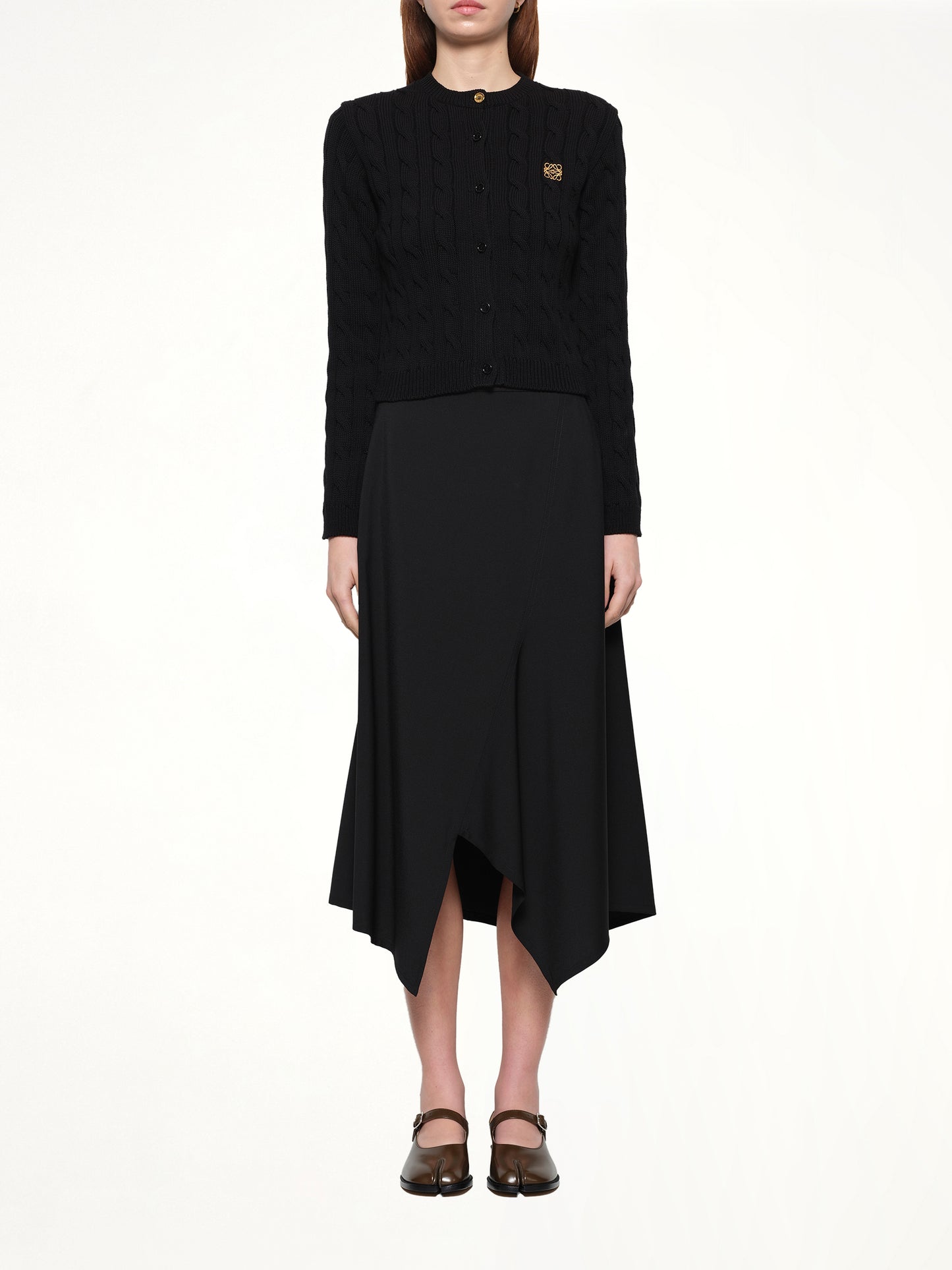 Fitted Cardigan in Black