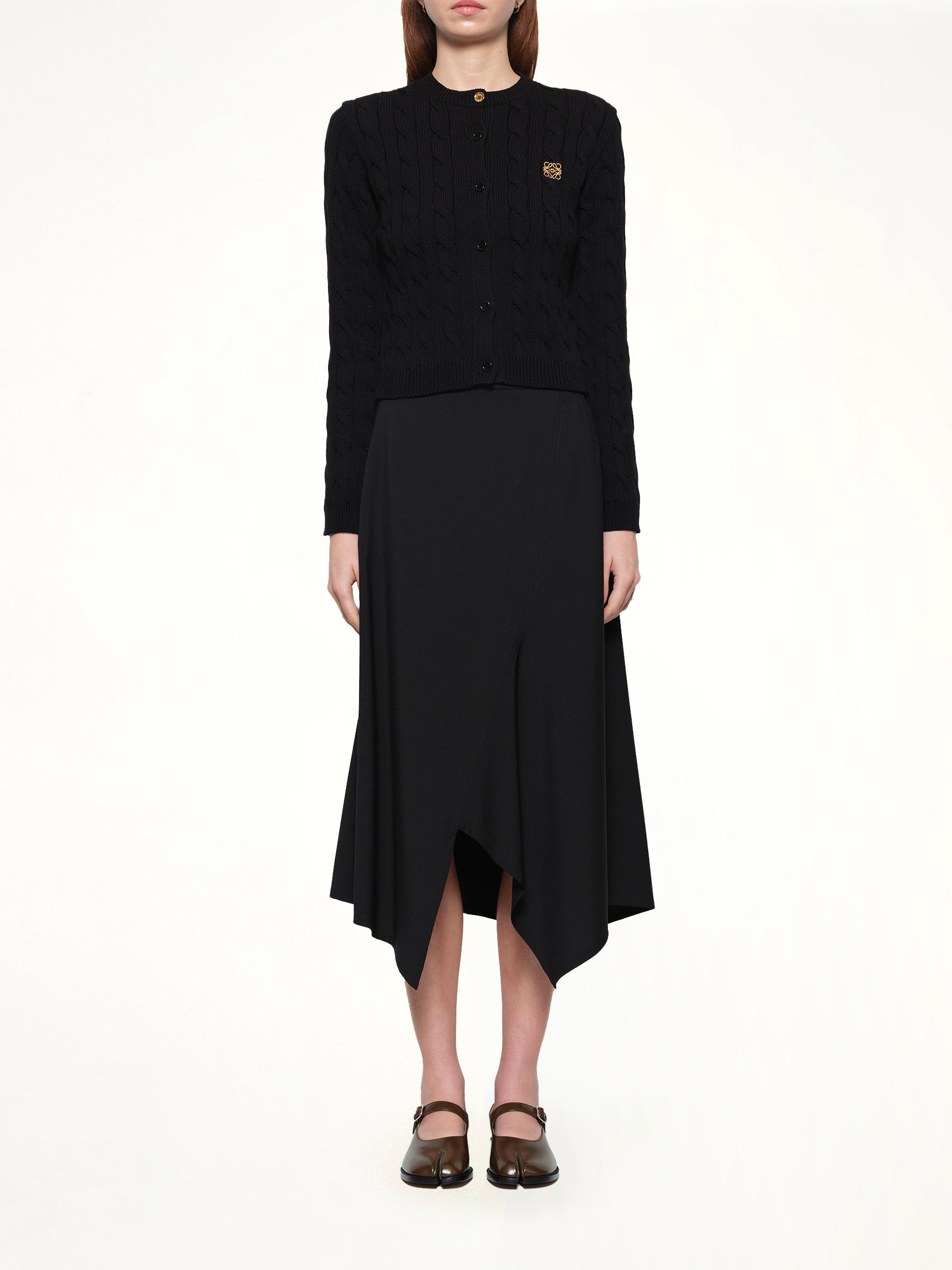 Asymmetric Skirt in Black