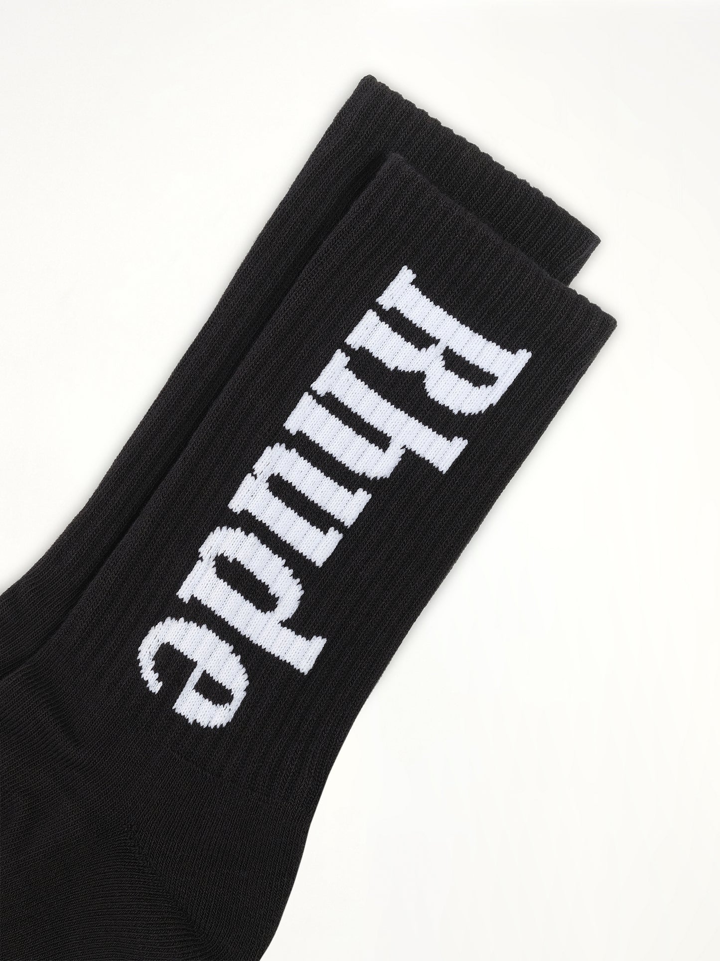 Rhude Vertical Logo Sock in Black/White