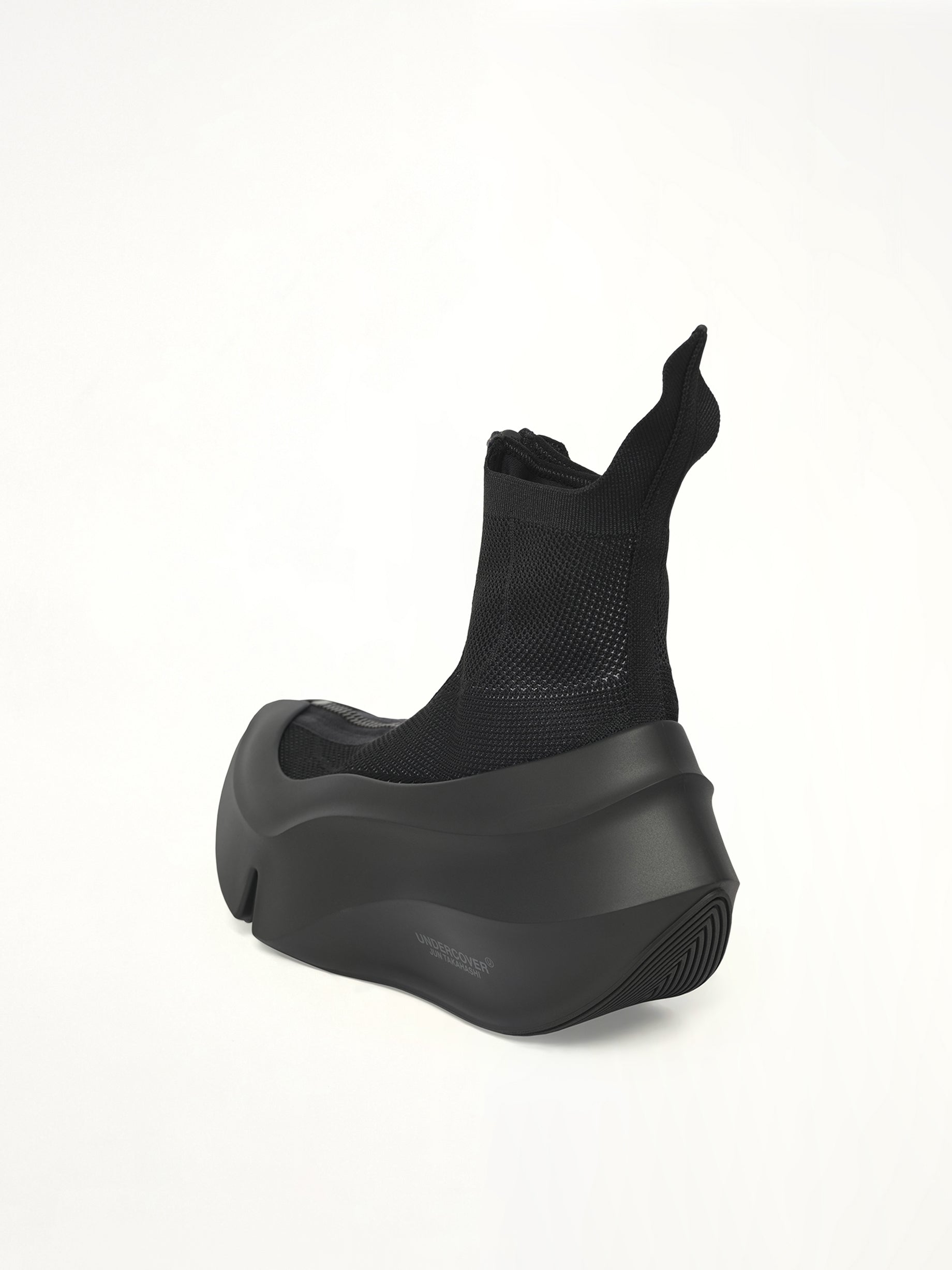 UC X Grounds Sneaker in Black Top View | UNDERCOVER