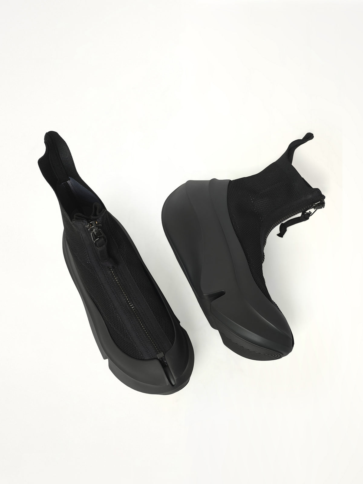 UC X Grounds Sneaker in Black Back View | UNDERCOVER