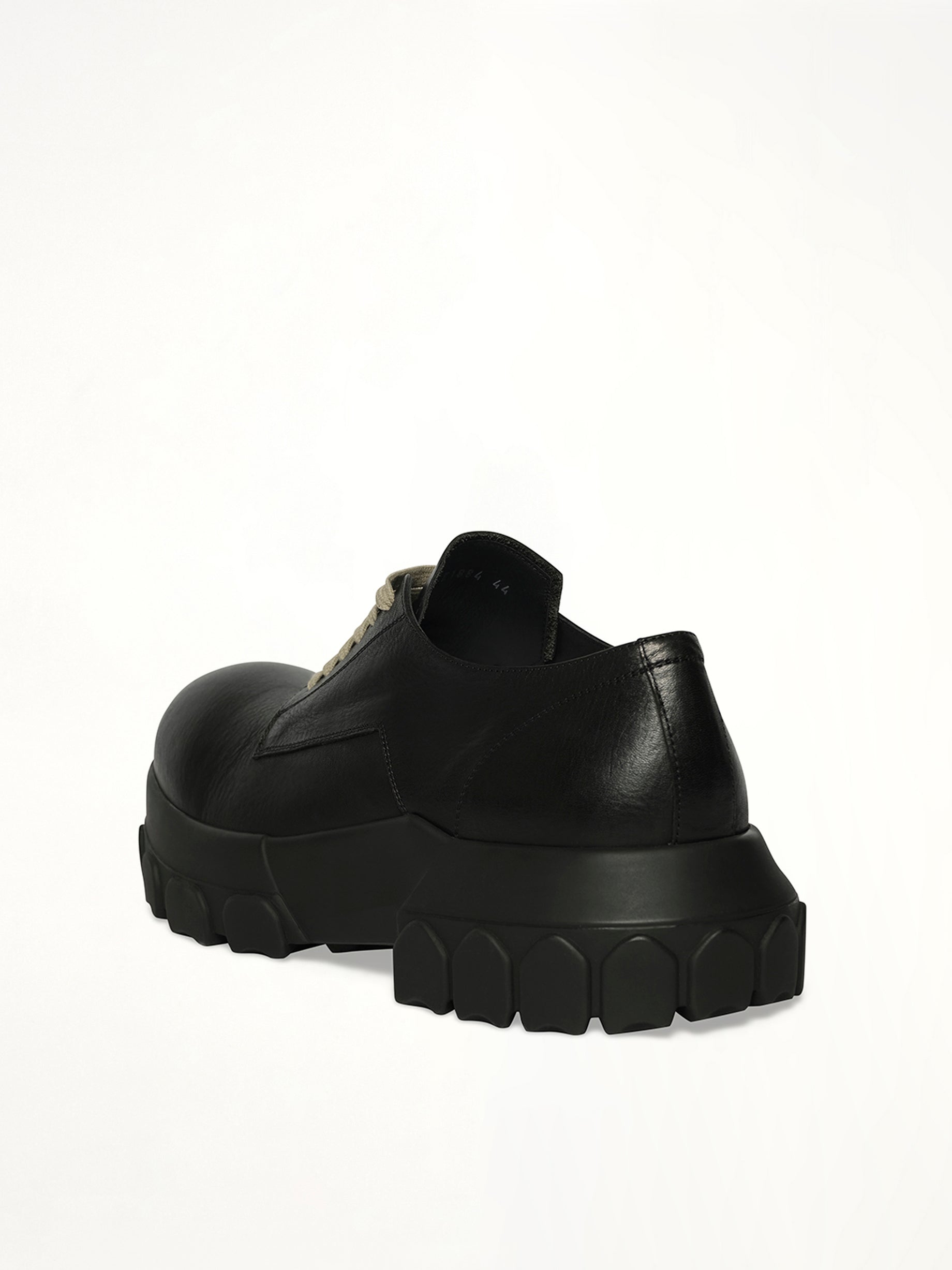 Laceup Bozo Tractor in Black Back View | RICK OWENS