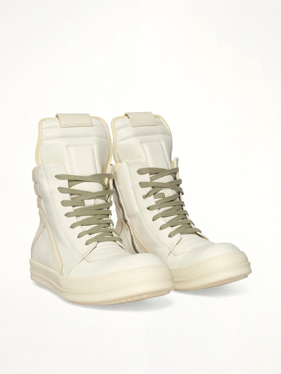 Geobasket in Milk/Milk/Milk Front View | RICK OWENS