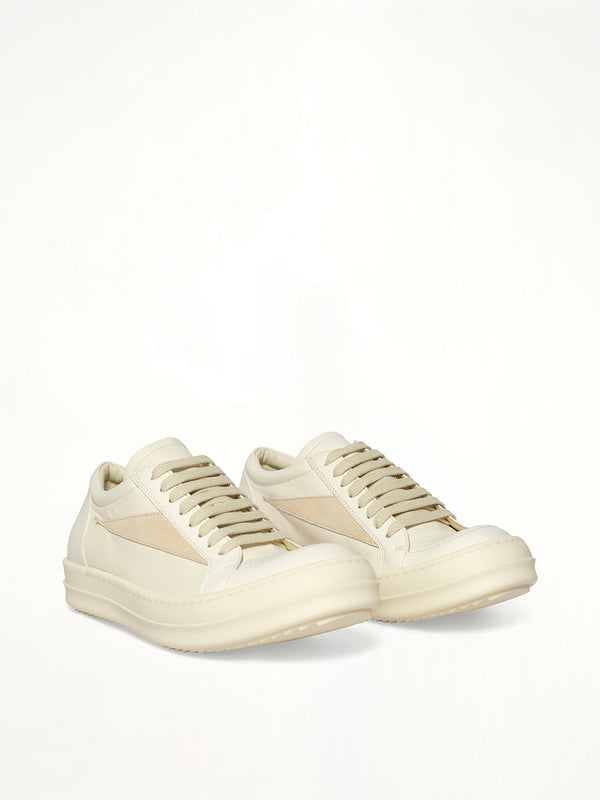 Vintage Sneaks in Milk/Milk/Milk Front View | RICK OWENS