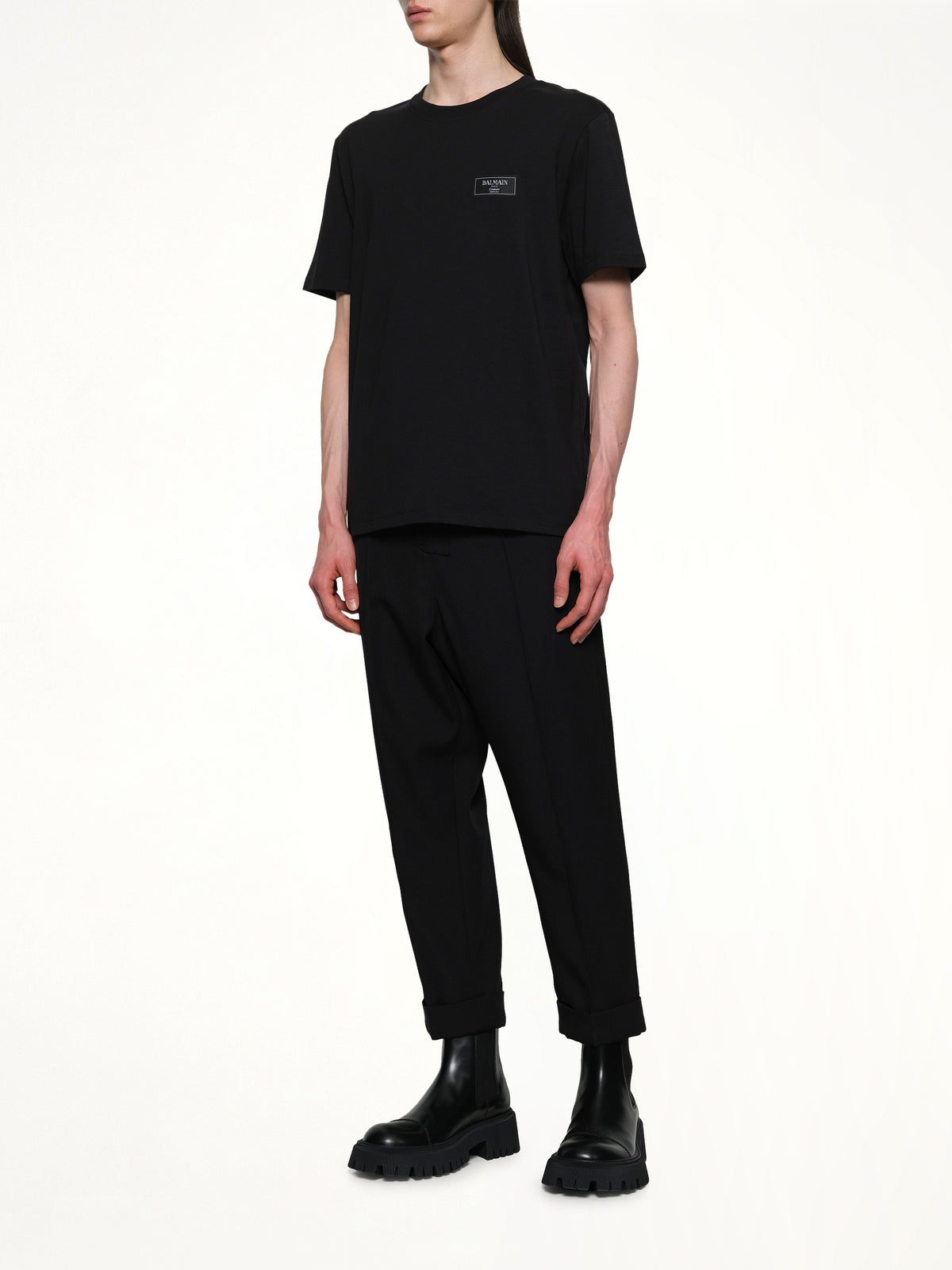 クチュール ラベル レギュラー Tシャツ イン ブラック