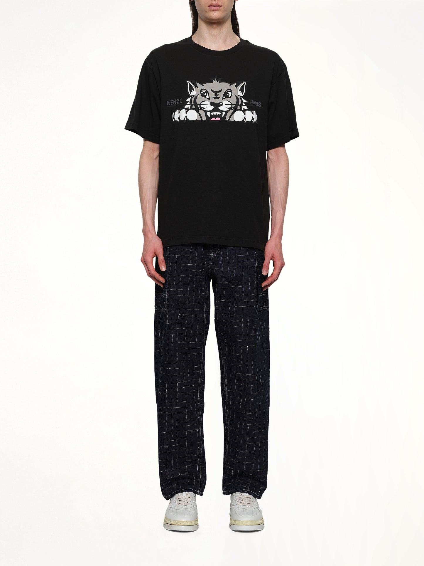 Kenzo Happy Tiger Oversize T-Shirt in Black