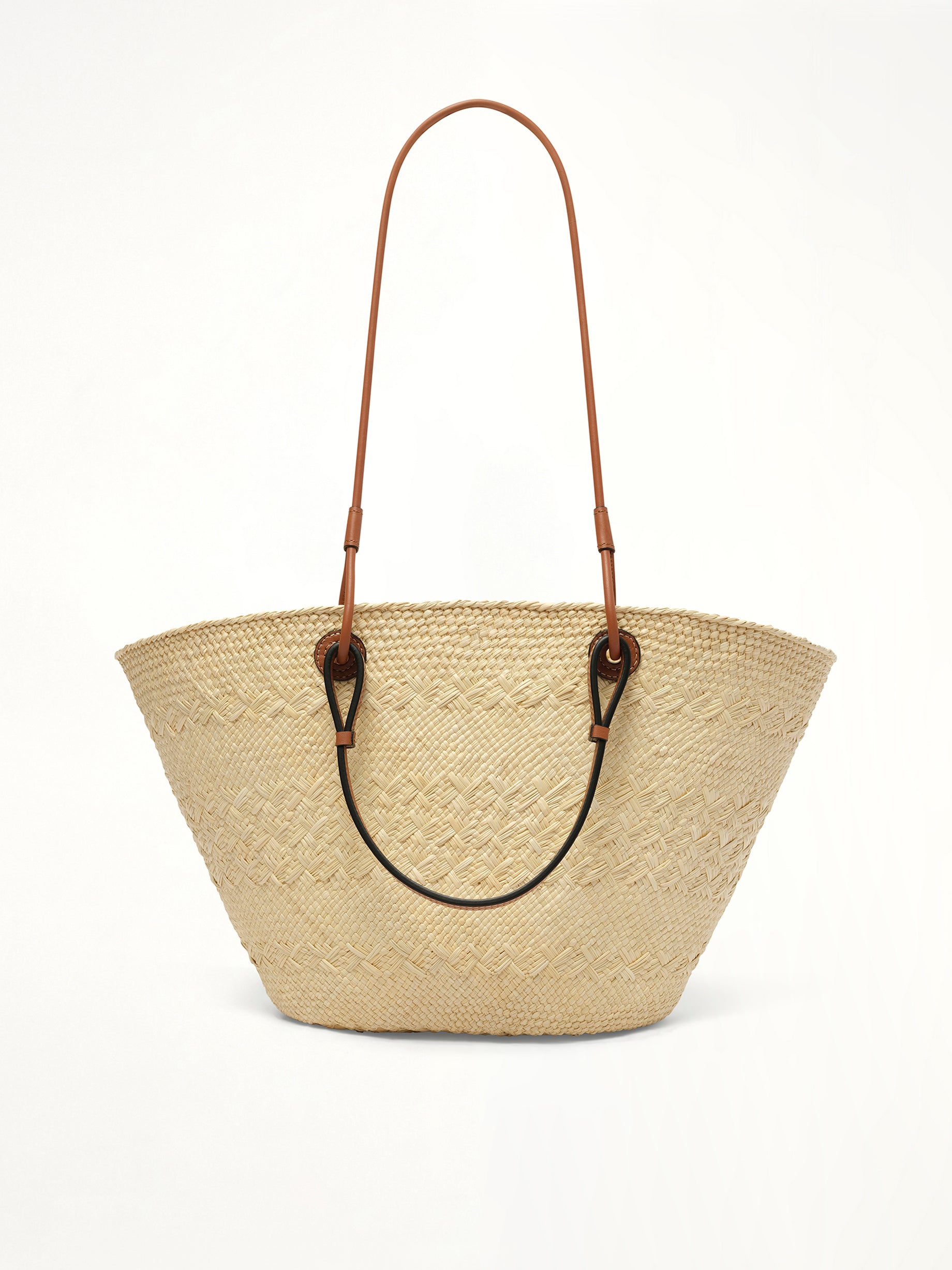 Anagram Basket Medium Bag in Natural/Tan