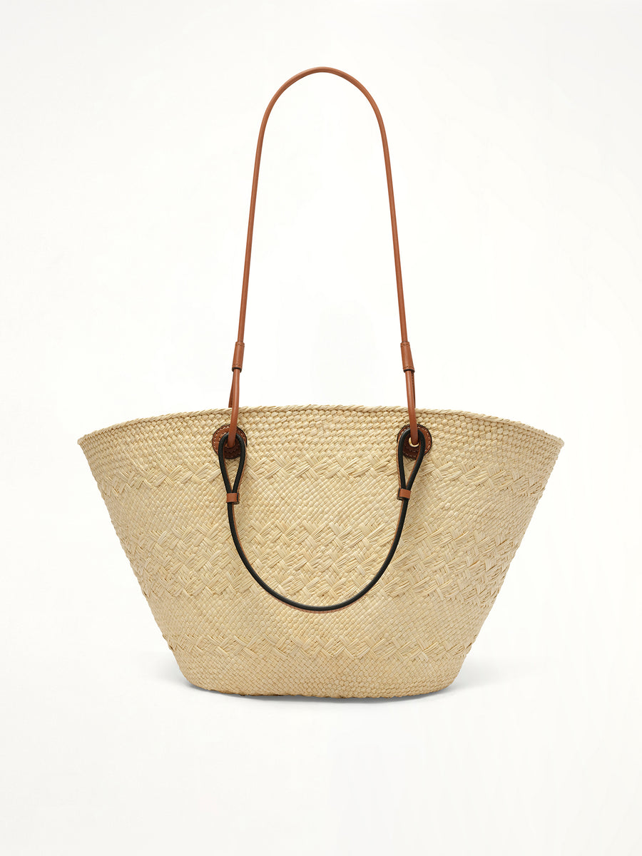 Anagram Basket Medium Bag in Natural/Tan