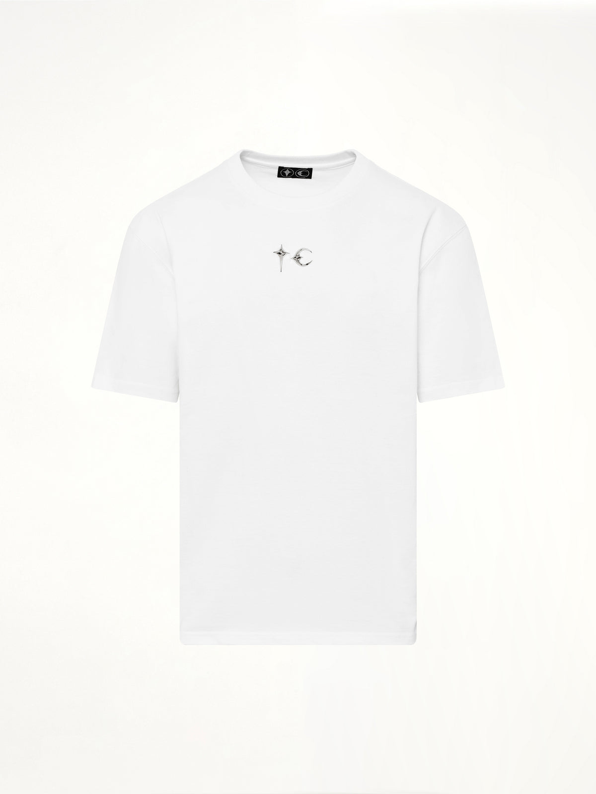 ホワイトのTCベーシックTシャツ