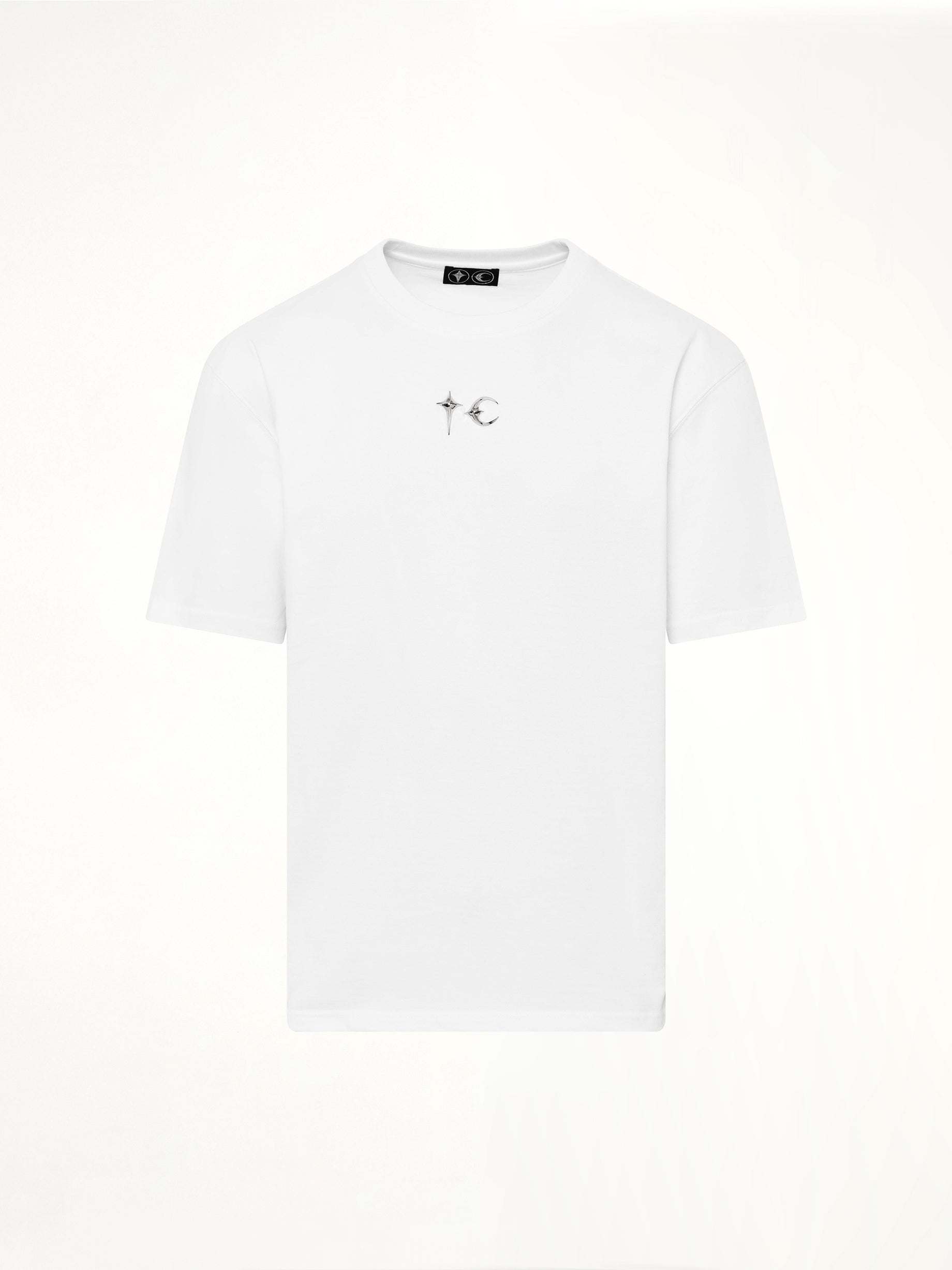 ホワイトのTCベーシックTシャツ