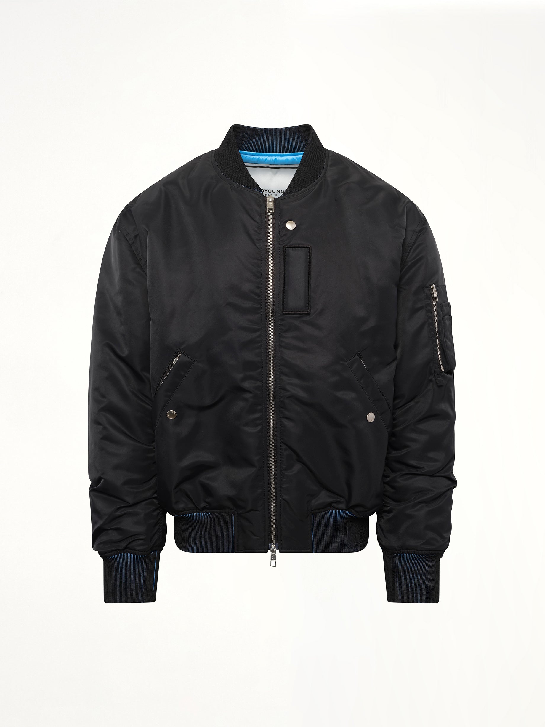 Dyed Bomber Jacket in Black
