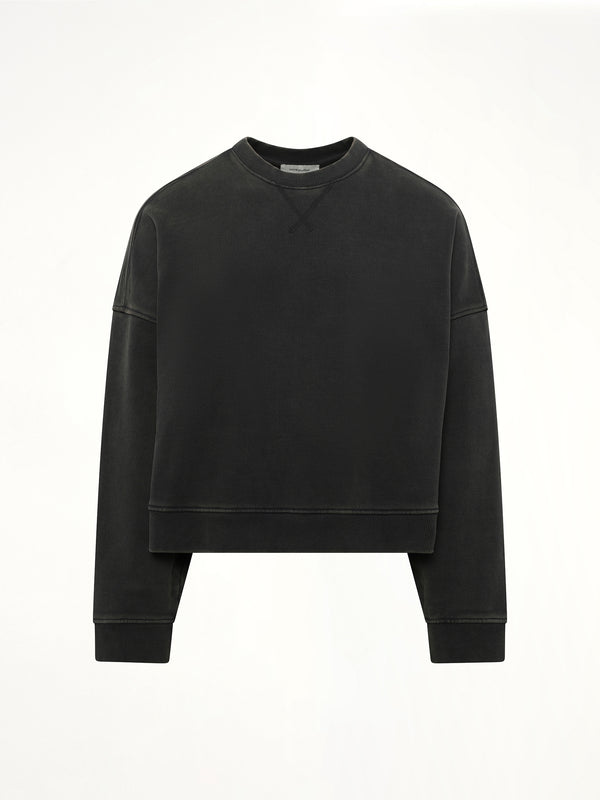 Box Crewneck in Washed Black