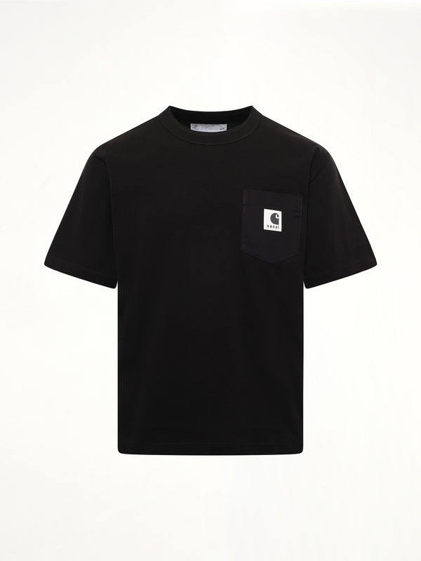 블랙 Carhartt WIP 코튼 저지 티셔츠
