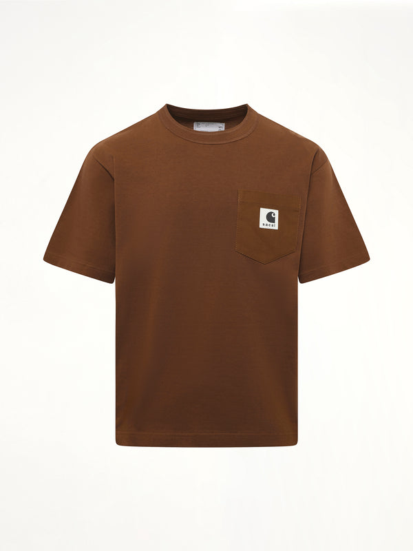 Carhartt WIP 棉质平纹针织 T 恤,深米色