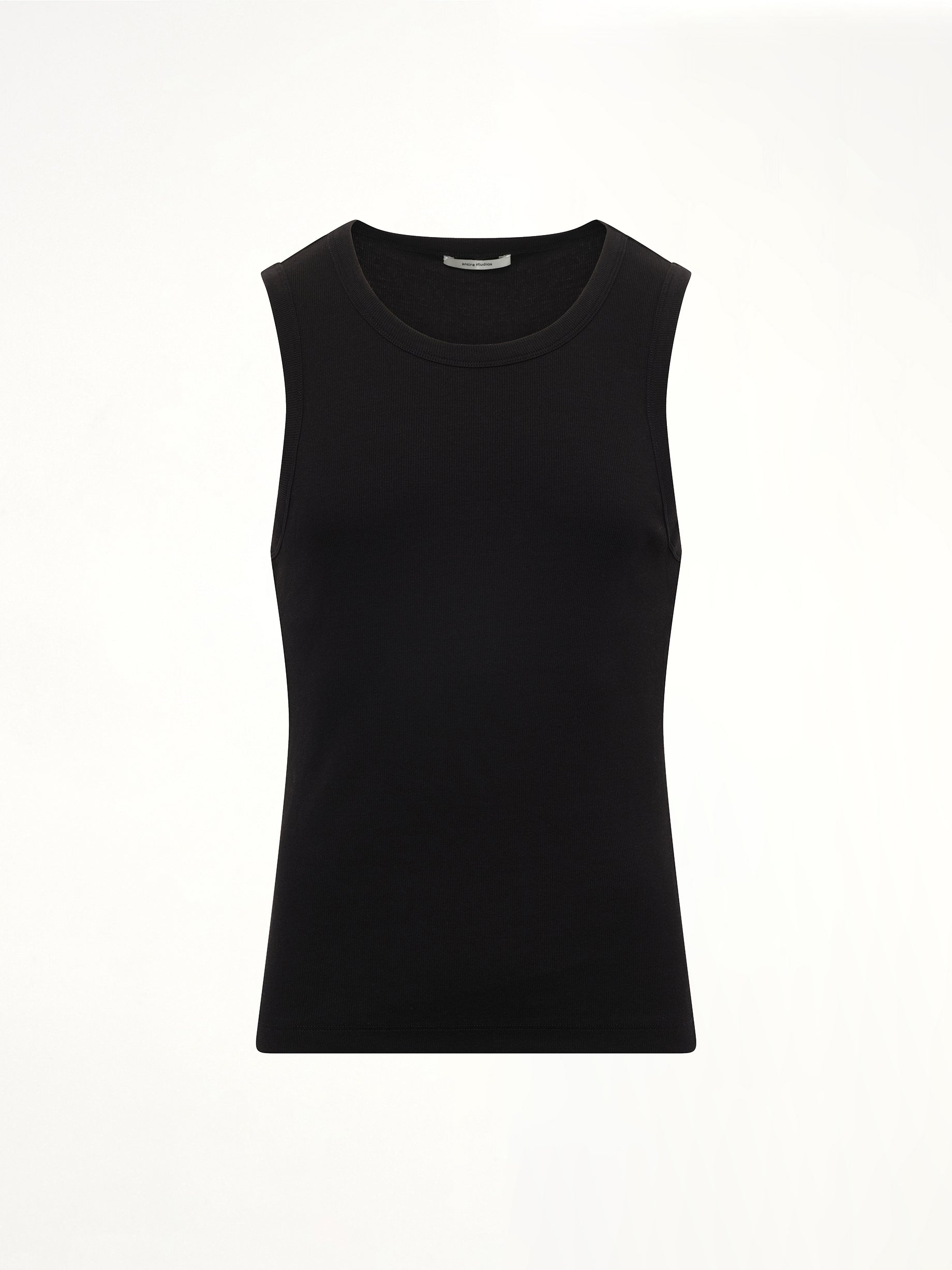 Rib Tank Top in Black