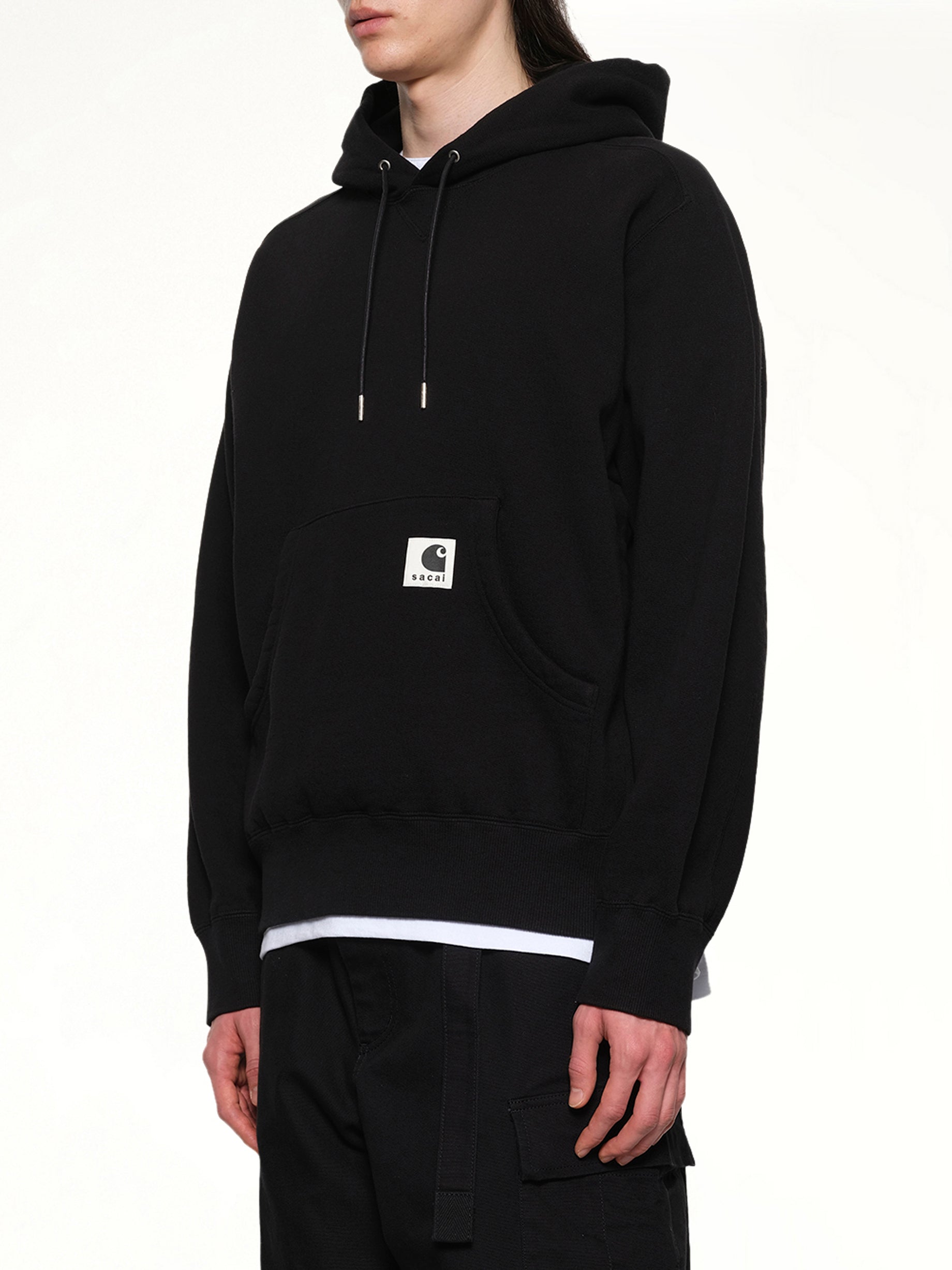 블랙 Carhartt WIP 코튼 저지 후디