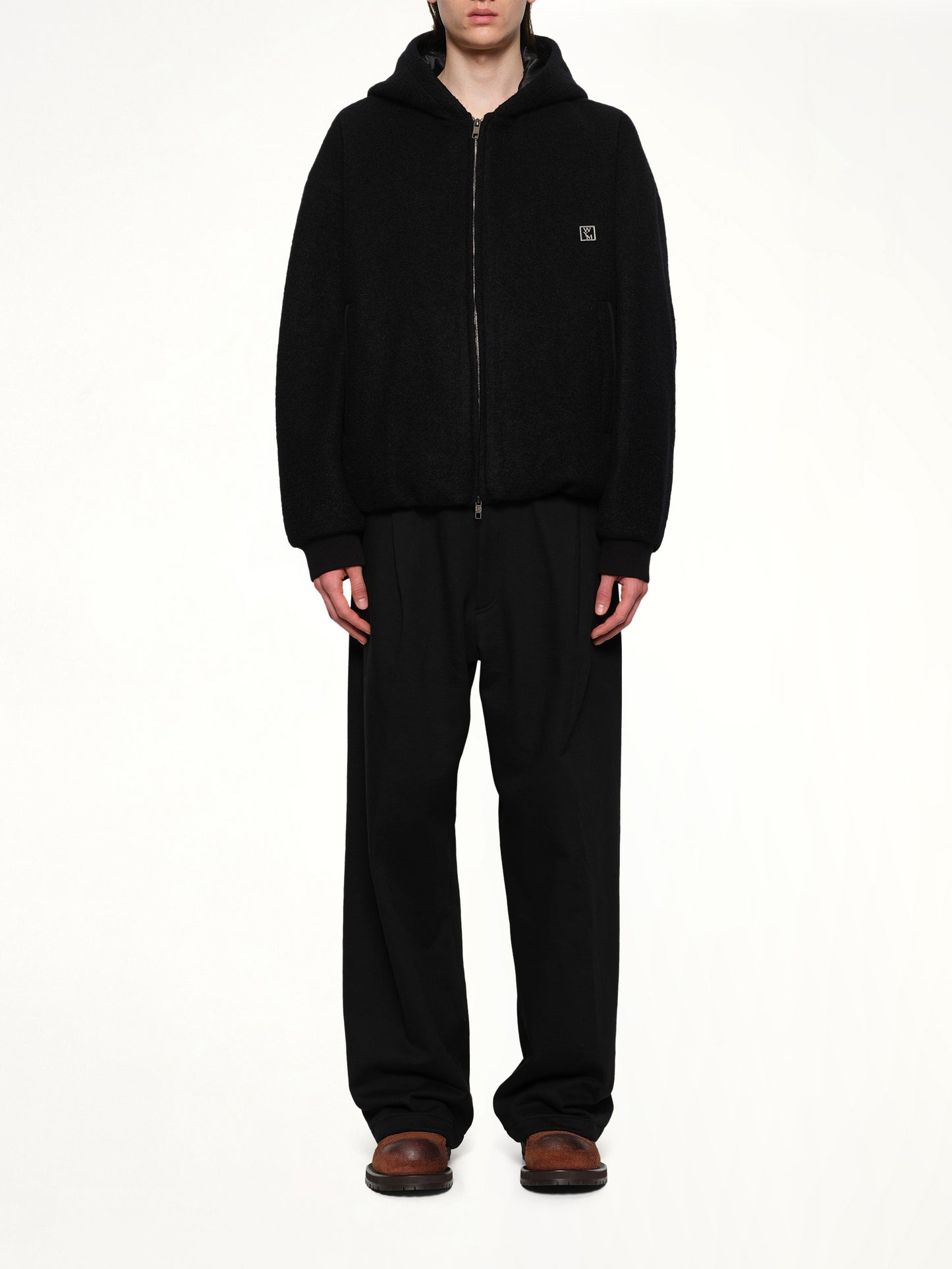 Padded Hoodie in Black