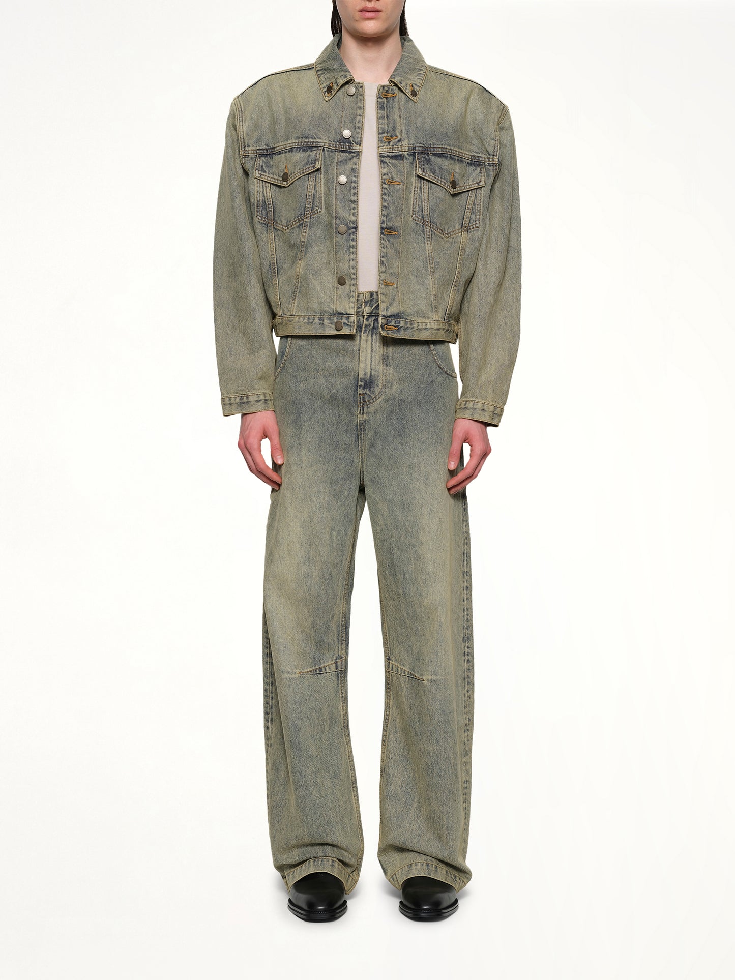 Shrunken Denim Jacket in Sufacewave