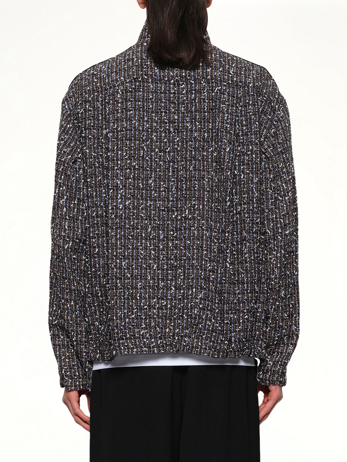 Tweed Track Jacket in Blue