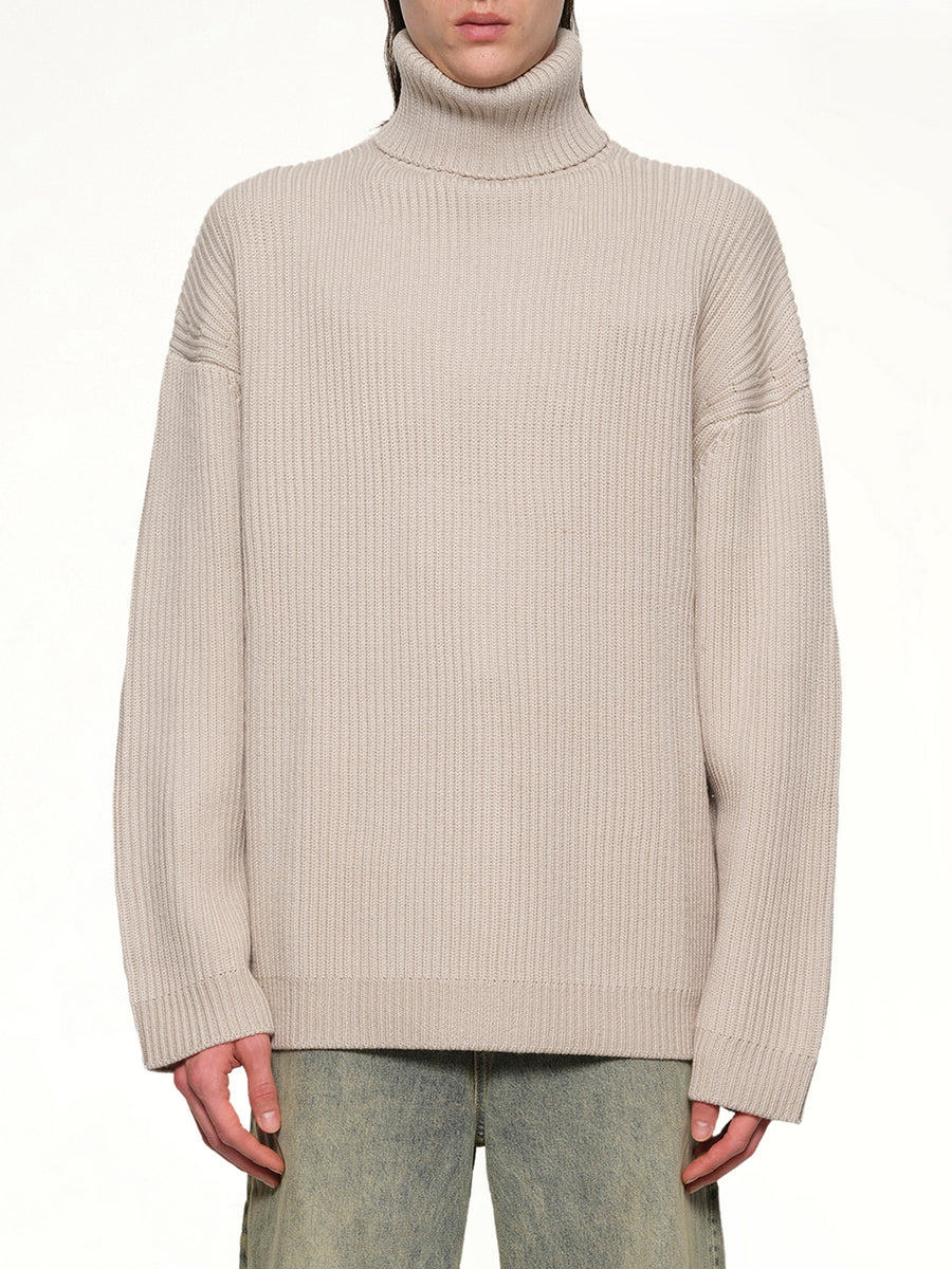Chunky Turtleneck in Beige