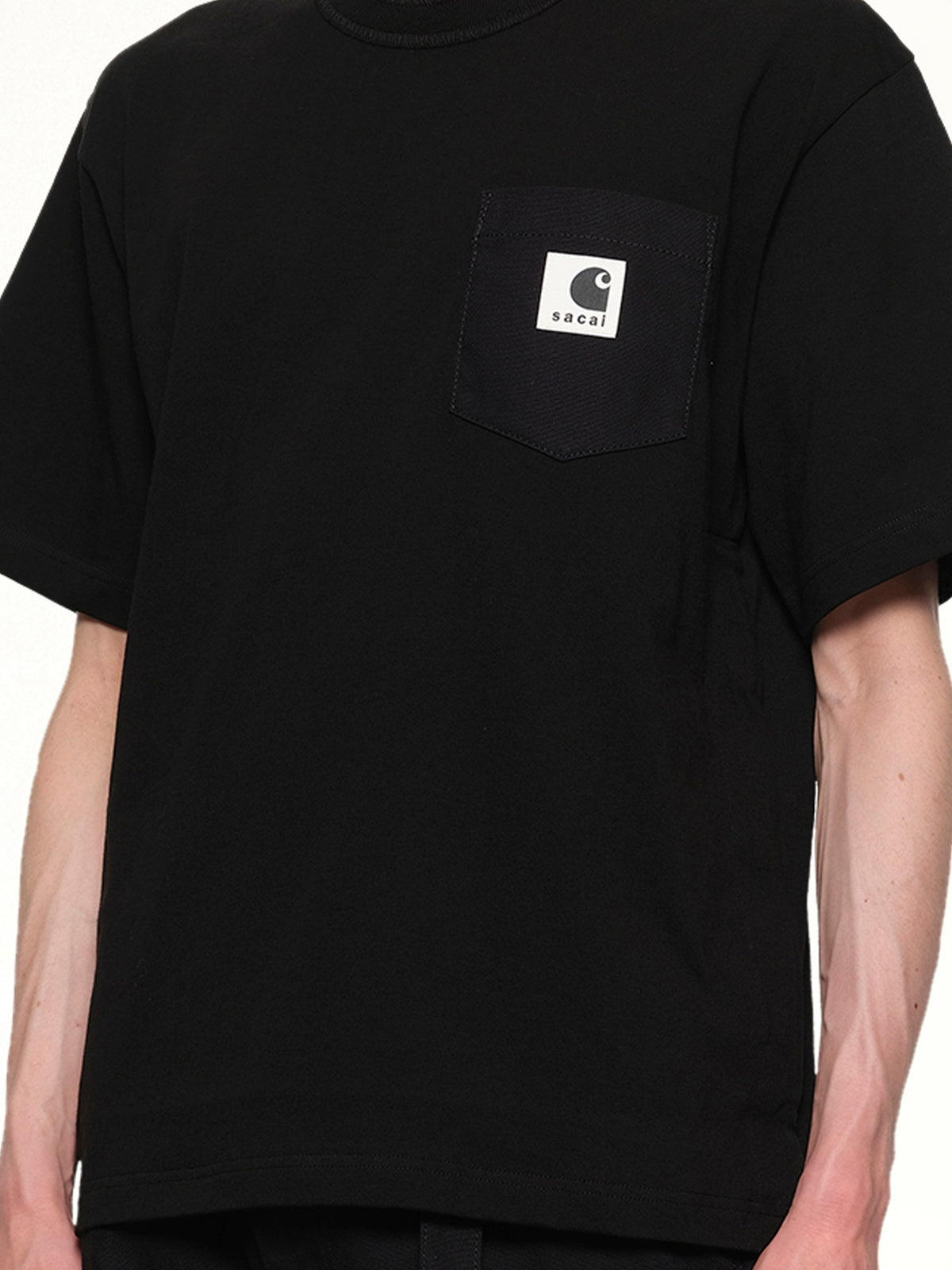 블랙 Carhartt WIP 코튼 저지 티셔츠