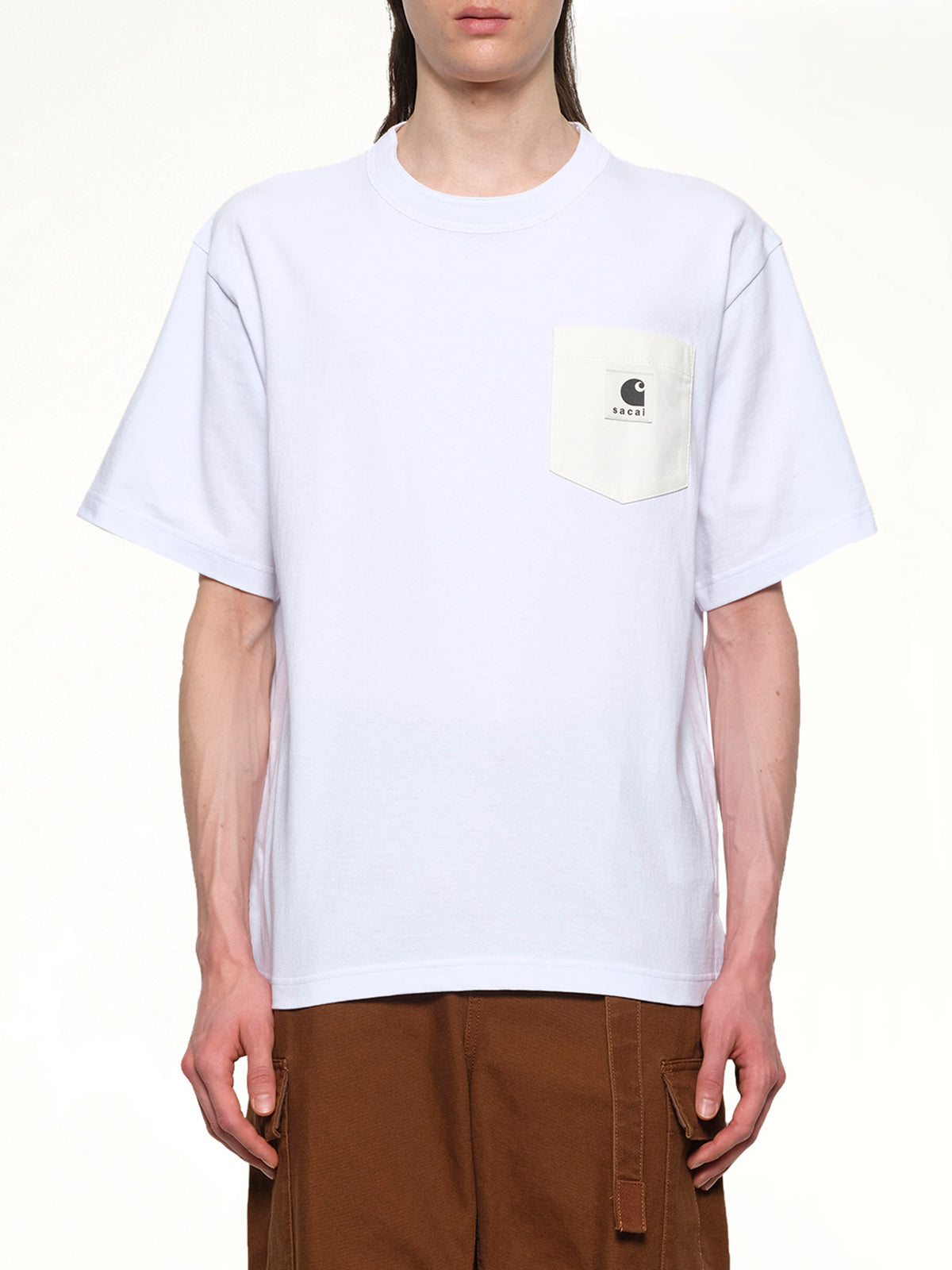 화이트 Carhartt WIP 코튼 저지 티셔츠