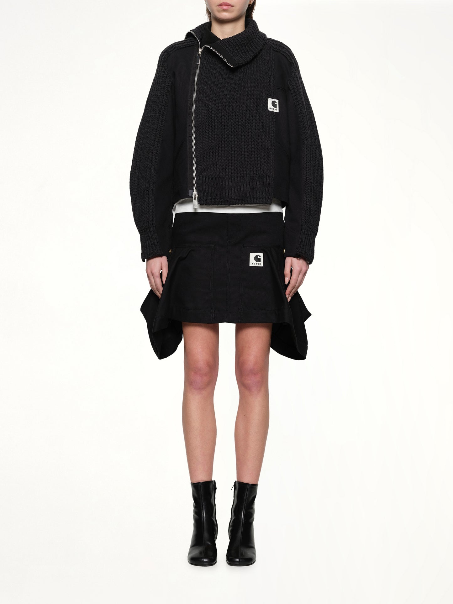 Carhartt WIP Duck x Wool Knit Blouson in Black