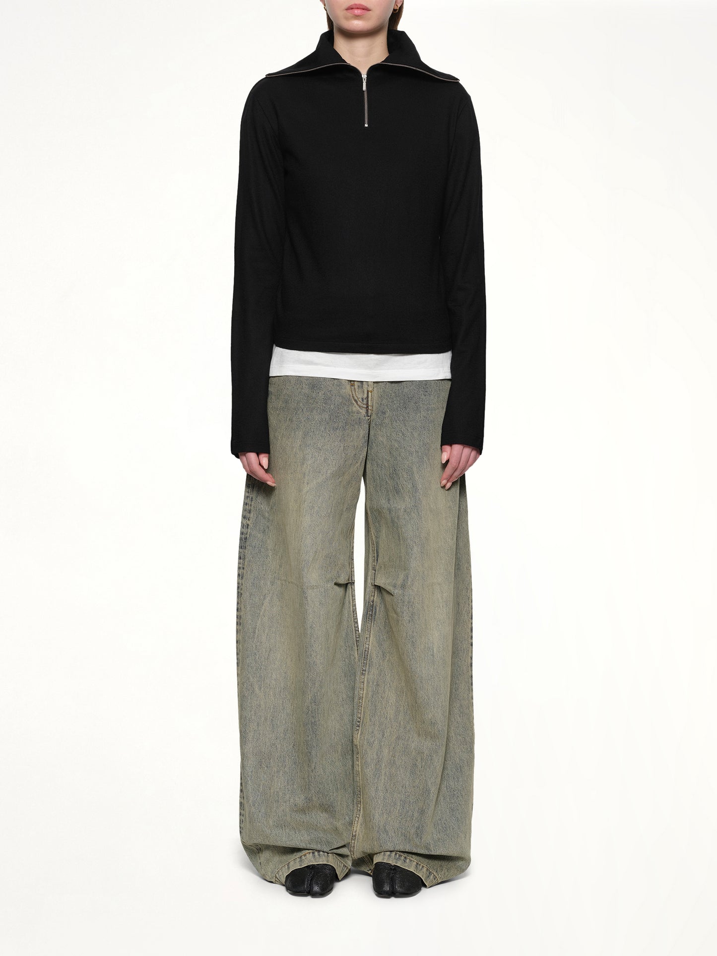 Apex Wool Top in Black