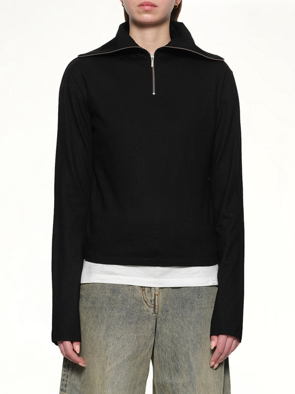 Apex Wool Top in Black