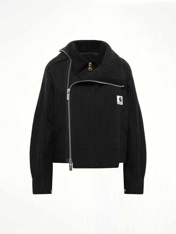 블랙 Carhartt WIP 덕 x 울 니트 블루종