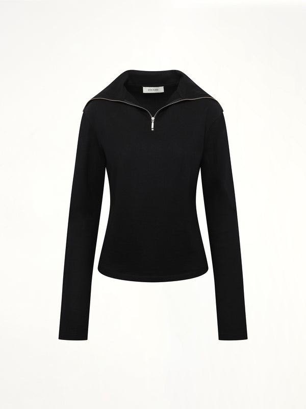Apex Wool Top in Black