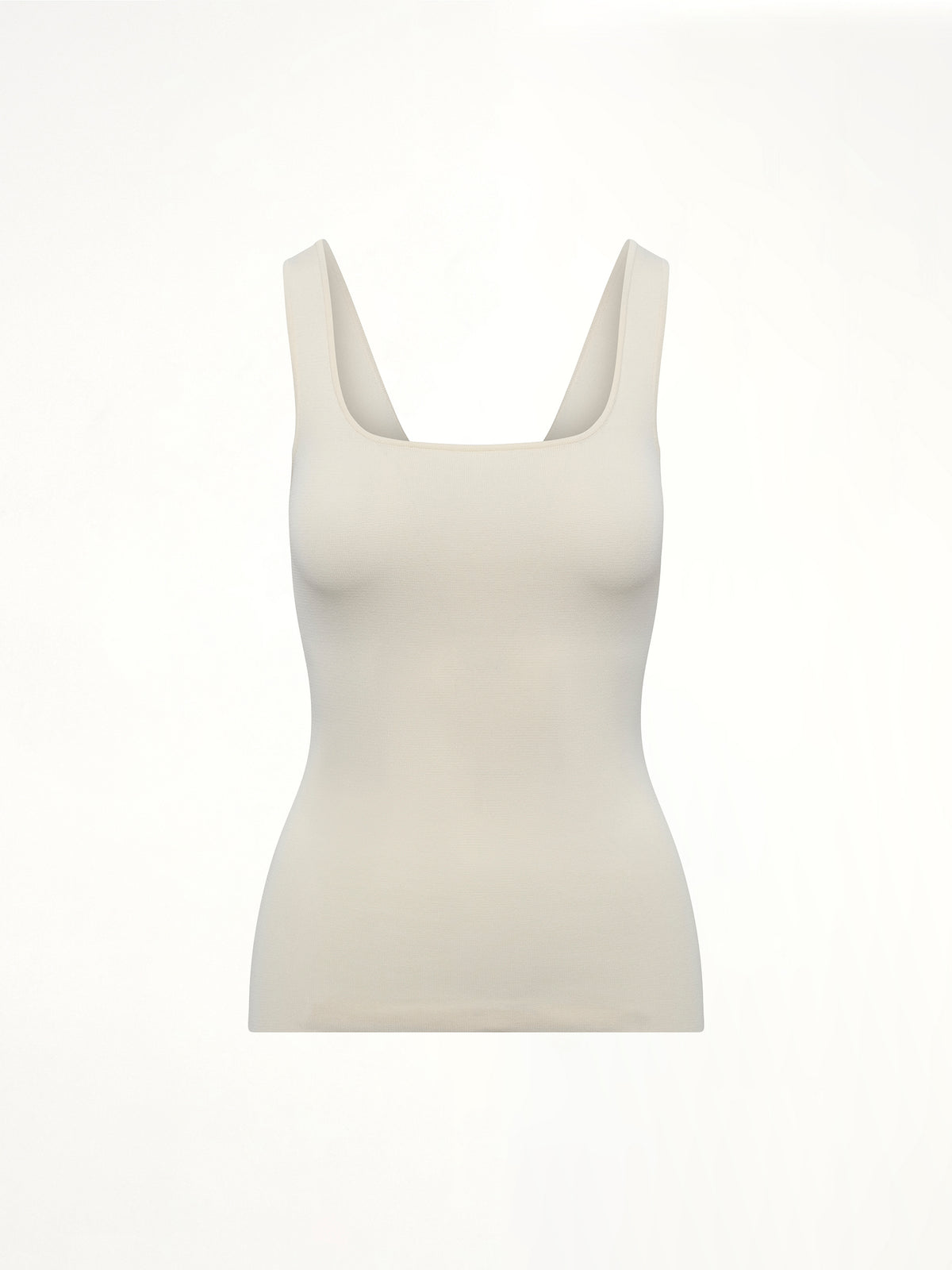 Squared Neck Top in Off White