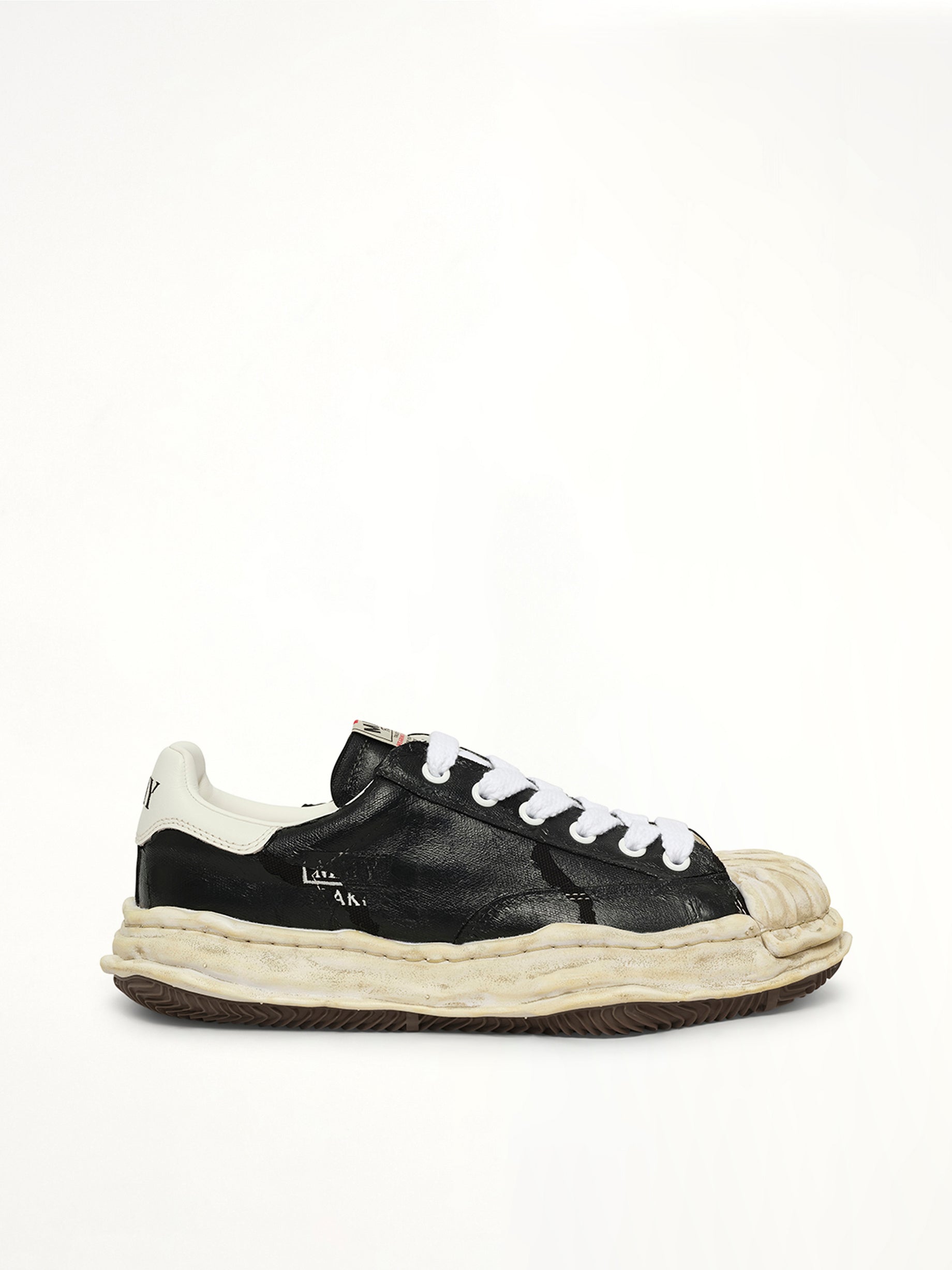 Blakey OG Torn Sneaker in Black Side View | MAISON MIHARA YASUHIRO