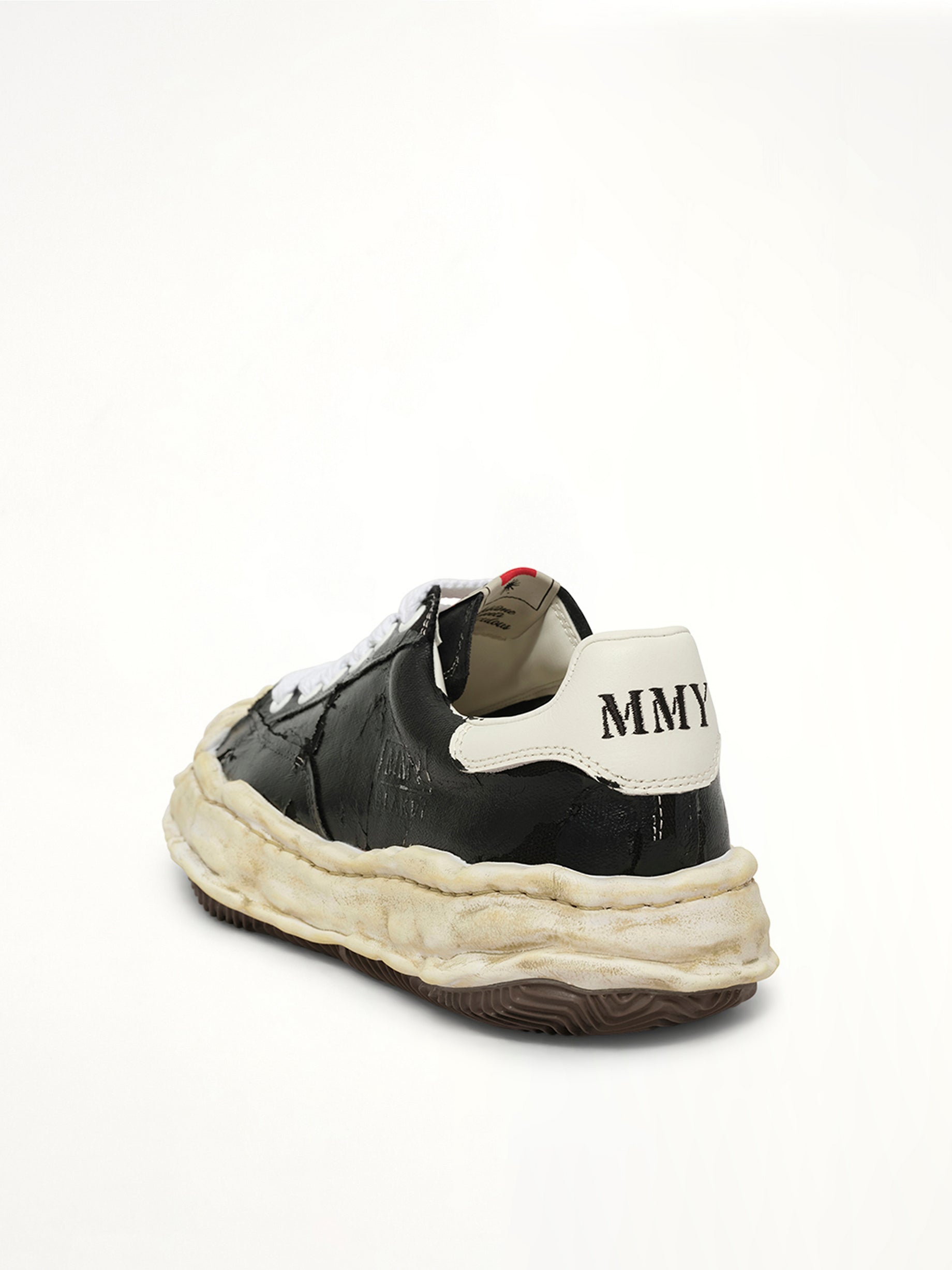 Blakey OG Torn Sneaker in Black Back View | MAISON MIHARA YASUHIRO