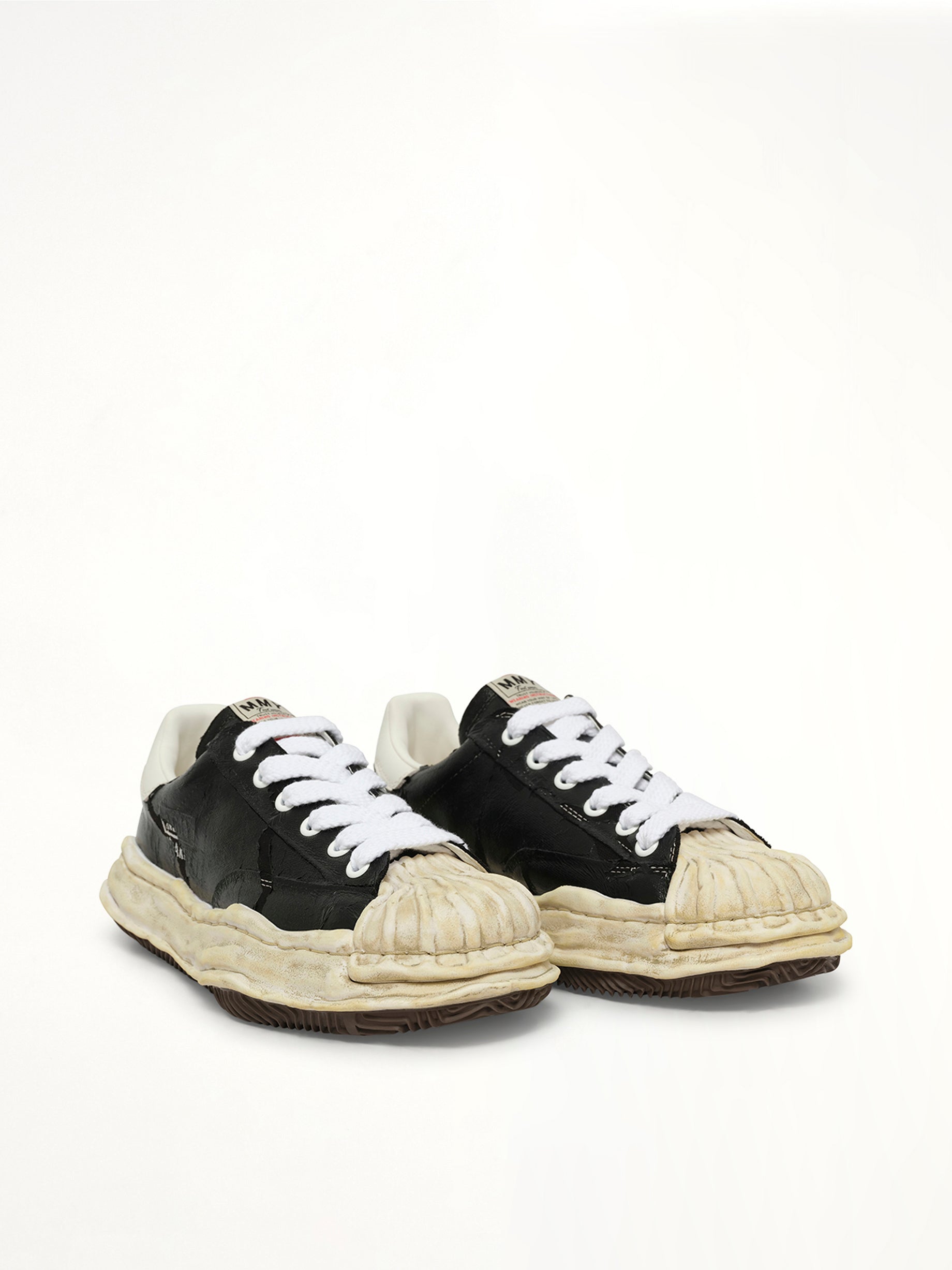 Blakey OG Torn Sneaker in Black Front View | MAISON MIHARA YASUHIRO