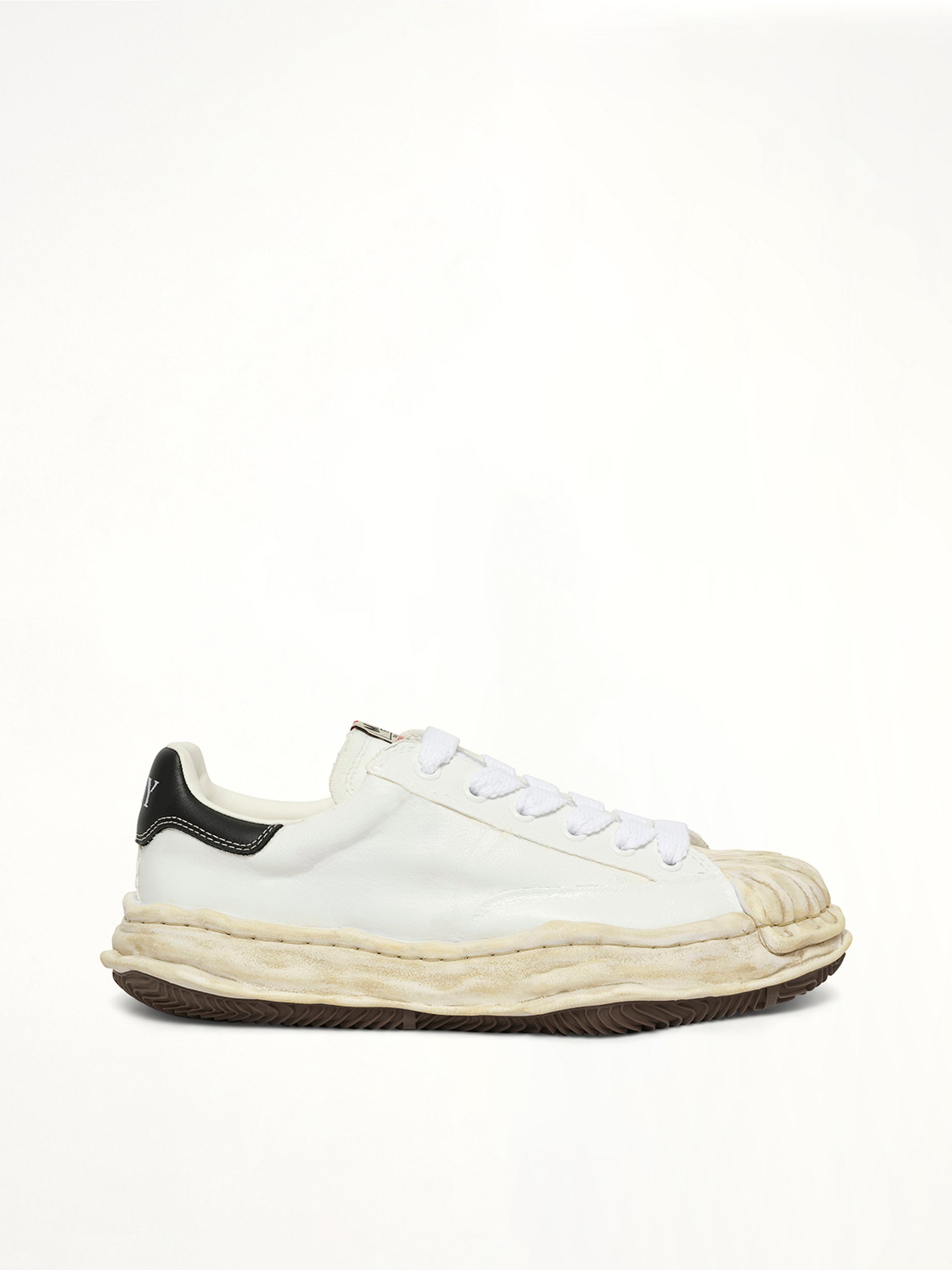 Blakey OG Torn Sneaker in White Side View | MAISON MIHARA YASUHIRO