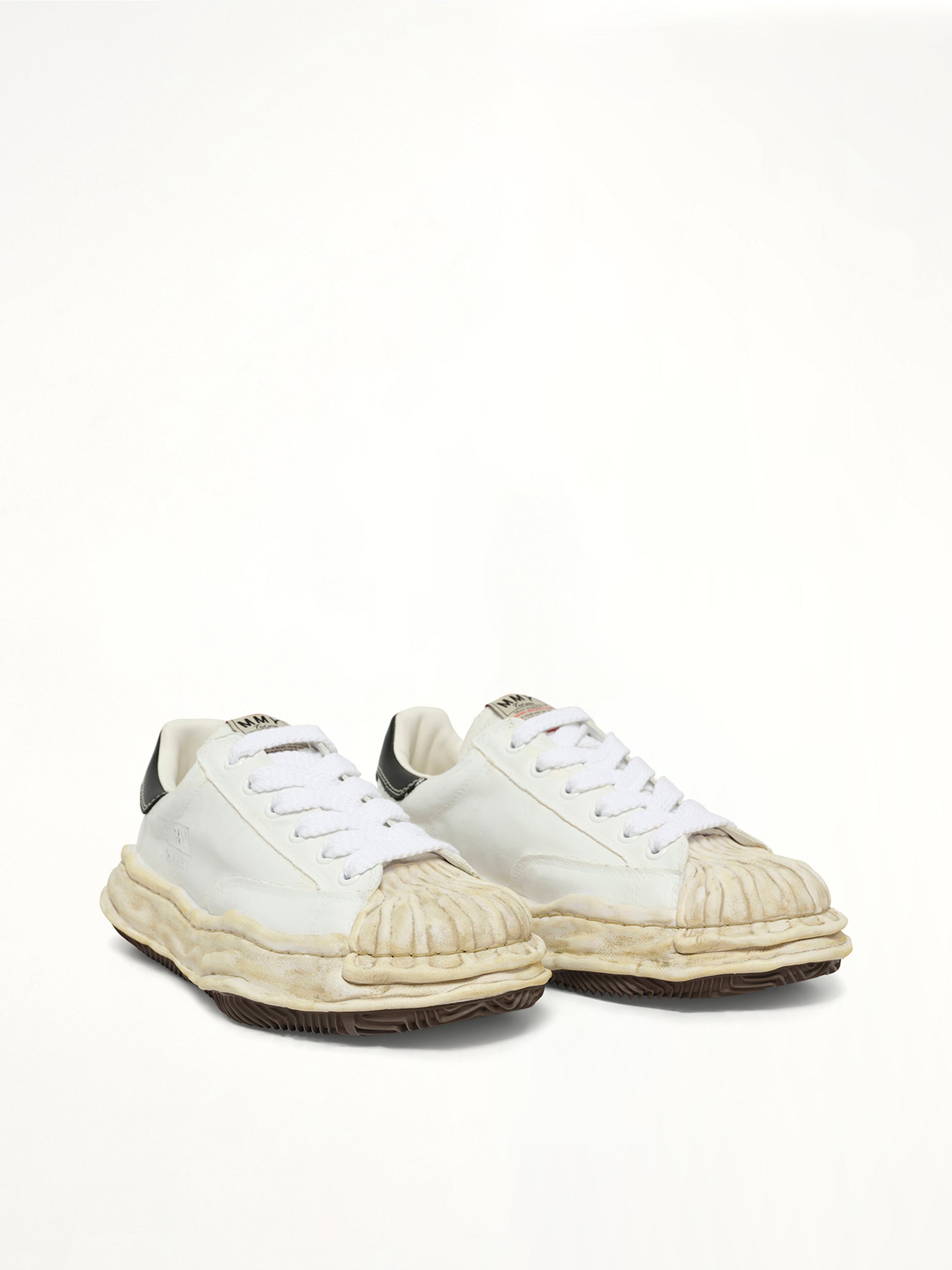 Blakey OG Torn Sneaker in White Front View | MAISON MIHARA YASUHIRO