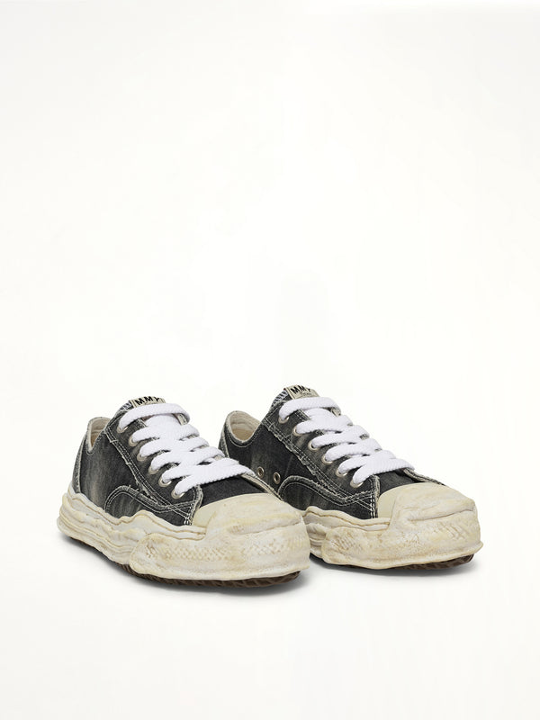 Hank OG Sole Bleaching Sneaker in Black Front View | MAISON MIHARA YASUHIRO
