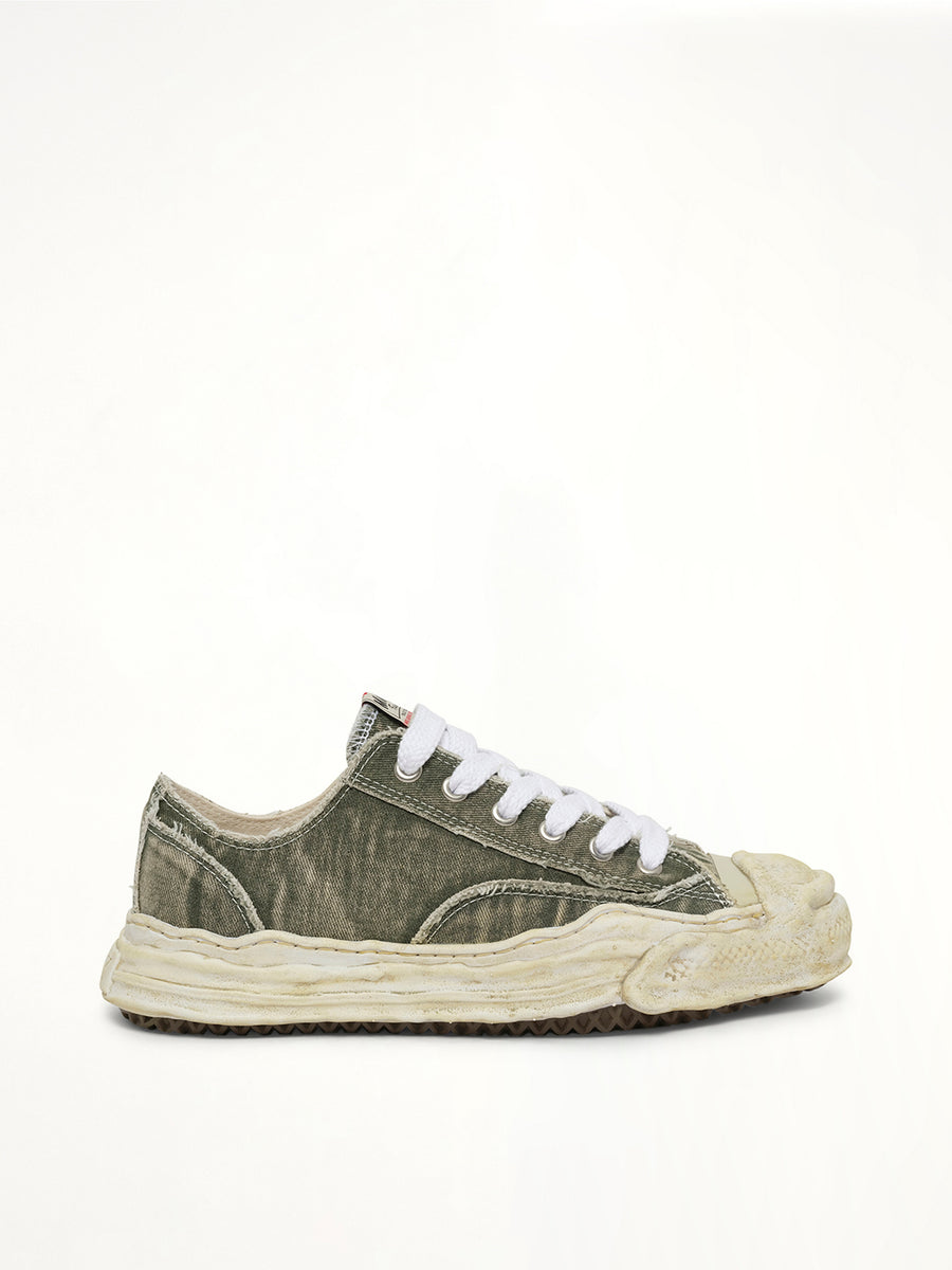 Hank OG Sole Bleaching Sneaker in Gray Side View | MAISON MIHARA YASUHIRO