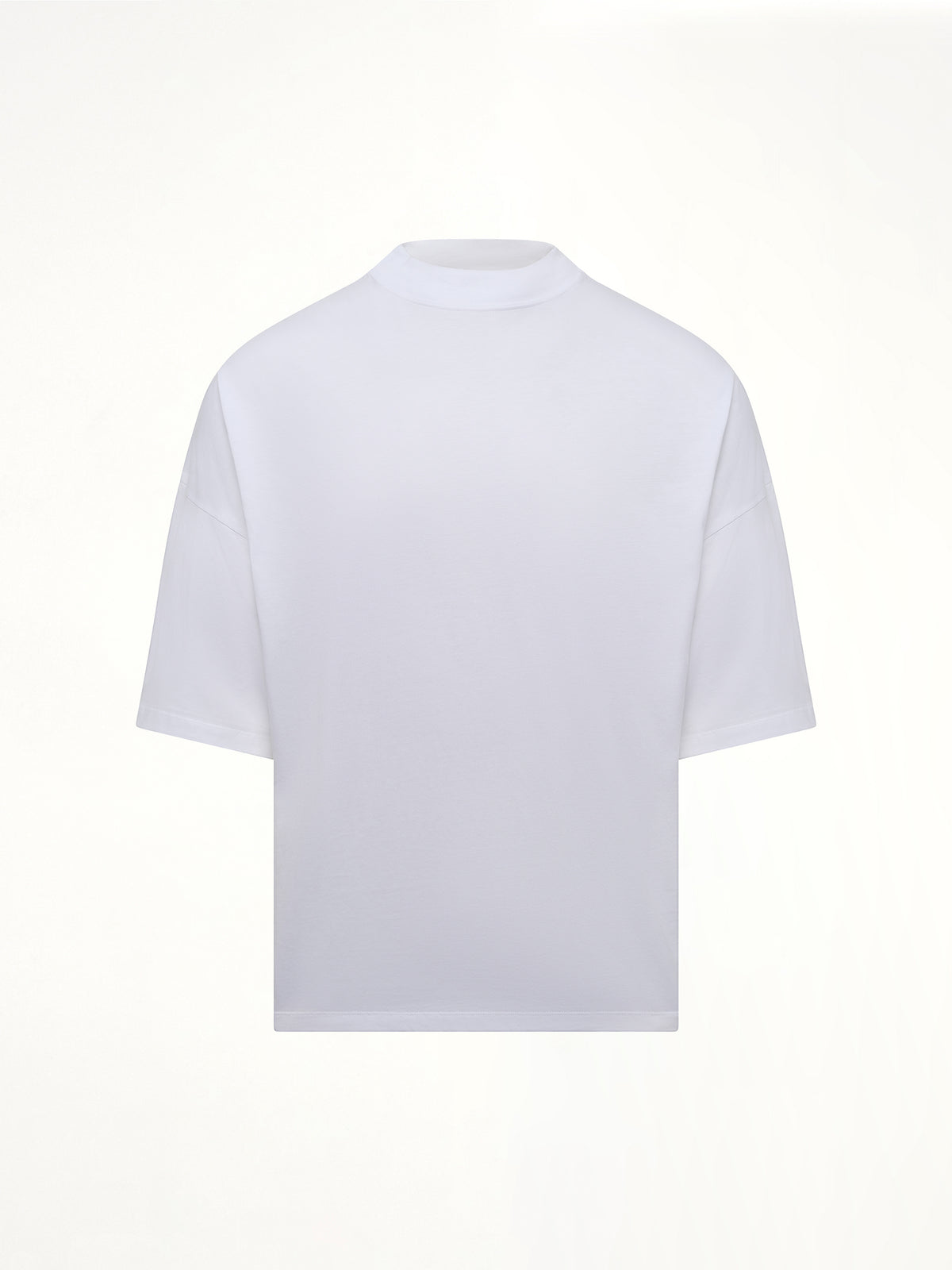 Mock Neck T-Shirt in White